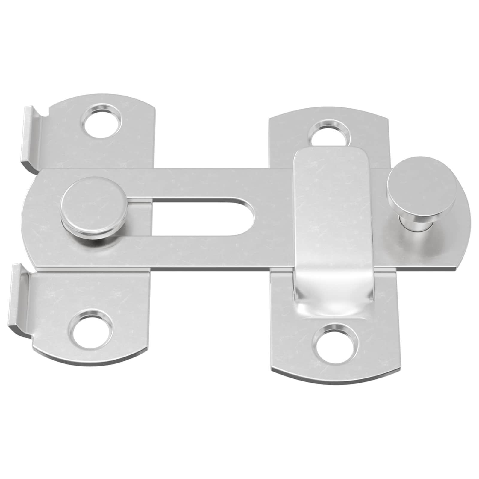 vidaXL Deurslot 2 pcs Zilver 70 x 8 mm Staal