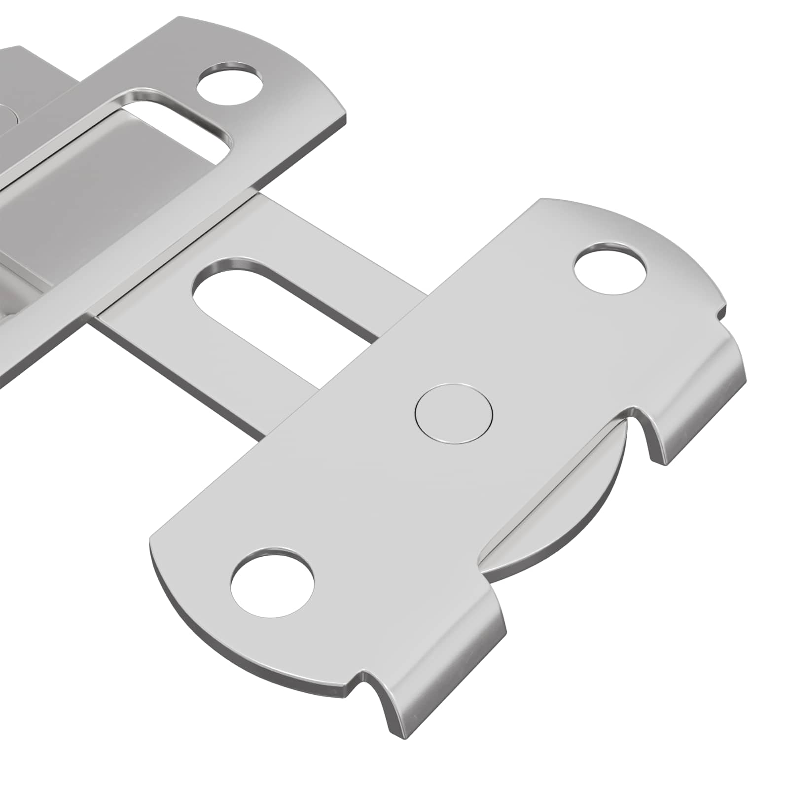 vidaXL Deurslot 2 pcs Zilver 70 x 8 mm Staal