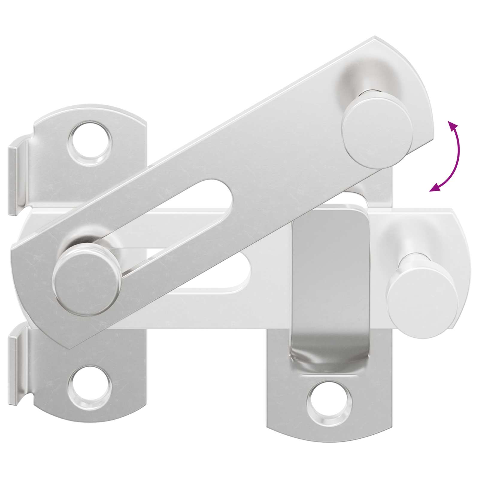 vidaXL Deurslot 2 pcs Zilver 70 x 8 mm Staal