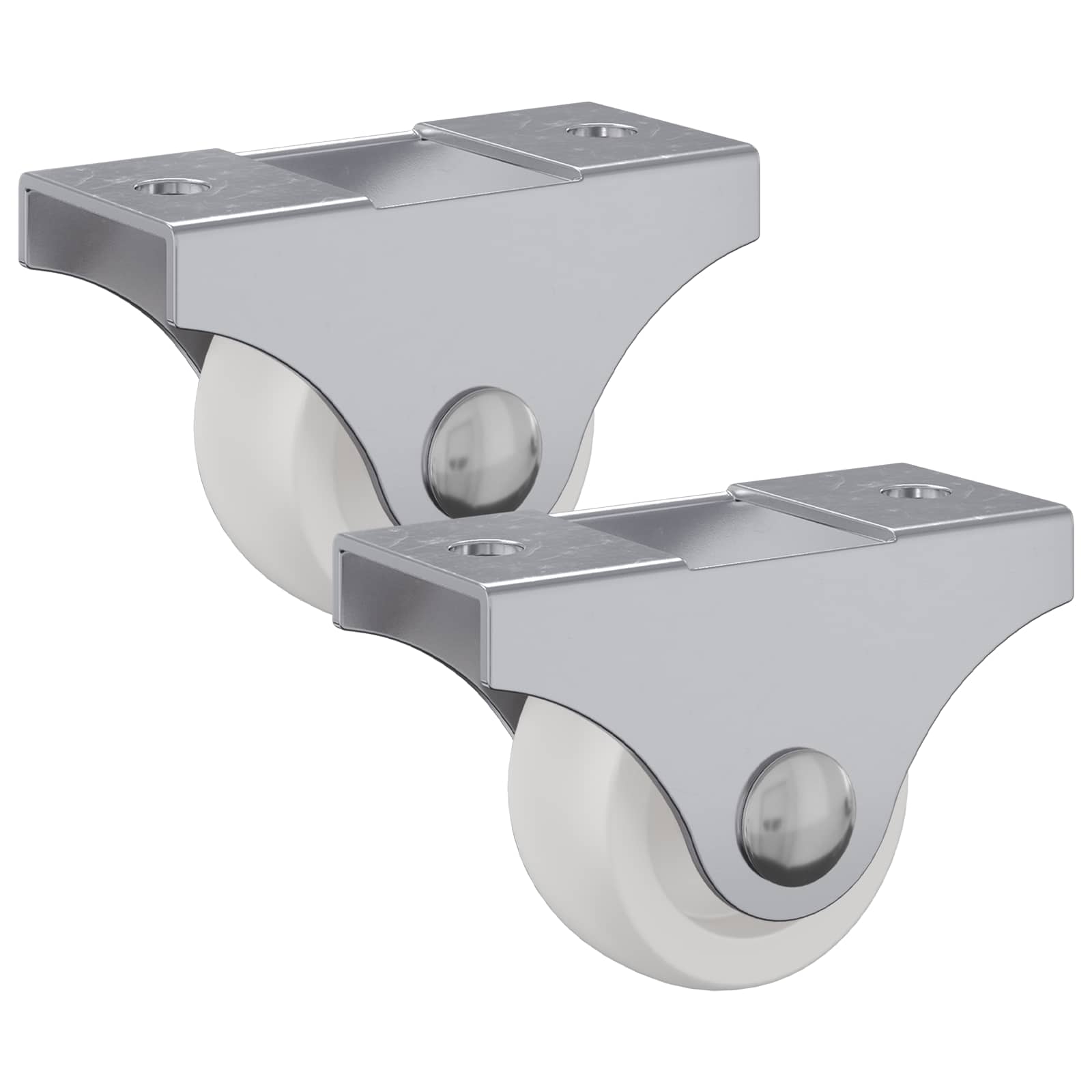 vidaXL Caster 2 pcs Wit 42 x 11,5 x 29 mm IJzer