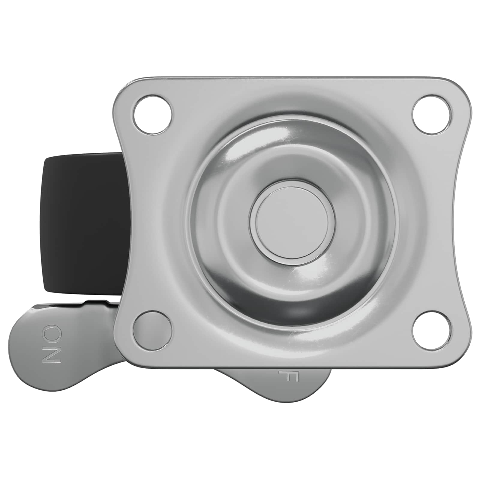 vidaXL Caster 2 pcs Zwart en zilver 63 x 48 x 46 mm IJs en nylon
