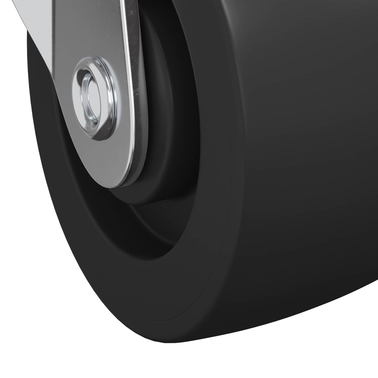 vidaXL Caster 2 pcs Zwart en zilver 63 x 48 x 46 mm IJs en nylon