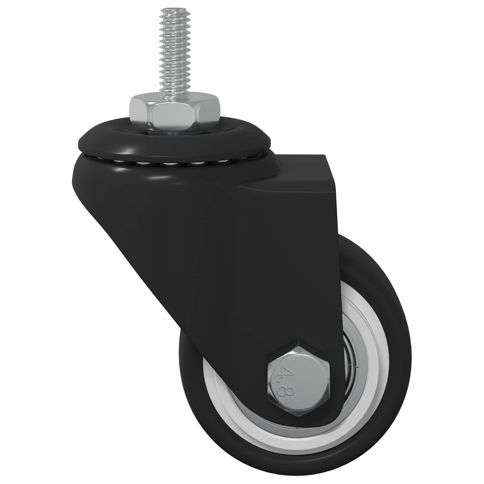 vidaXL Zwenkwiel 2 pcs Zwart M6 mm IJs en nylon