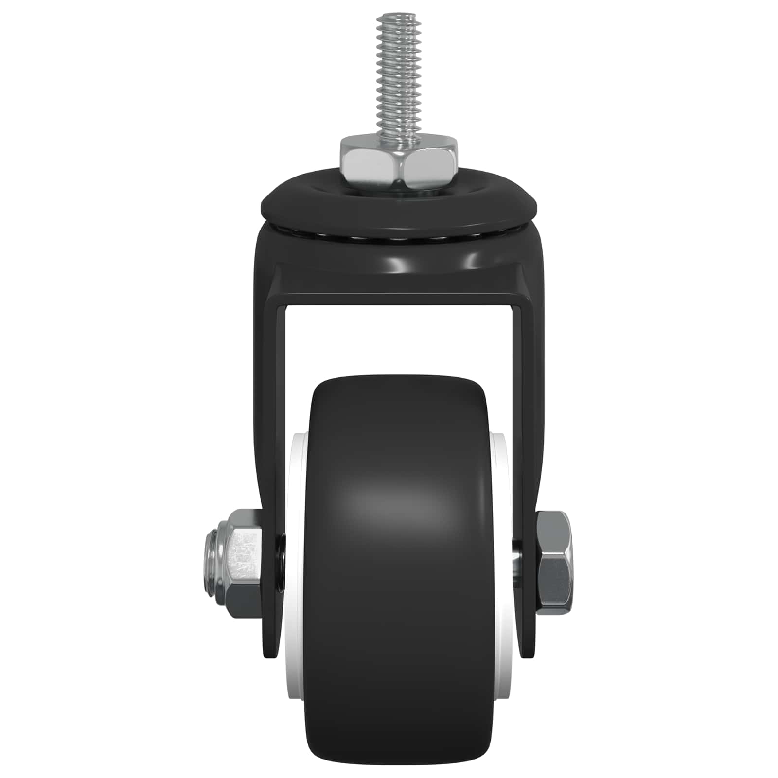 vidaXL Zwenkwiel 2 pcs Zwart M6 mm IJs en nylon