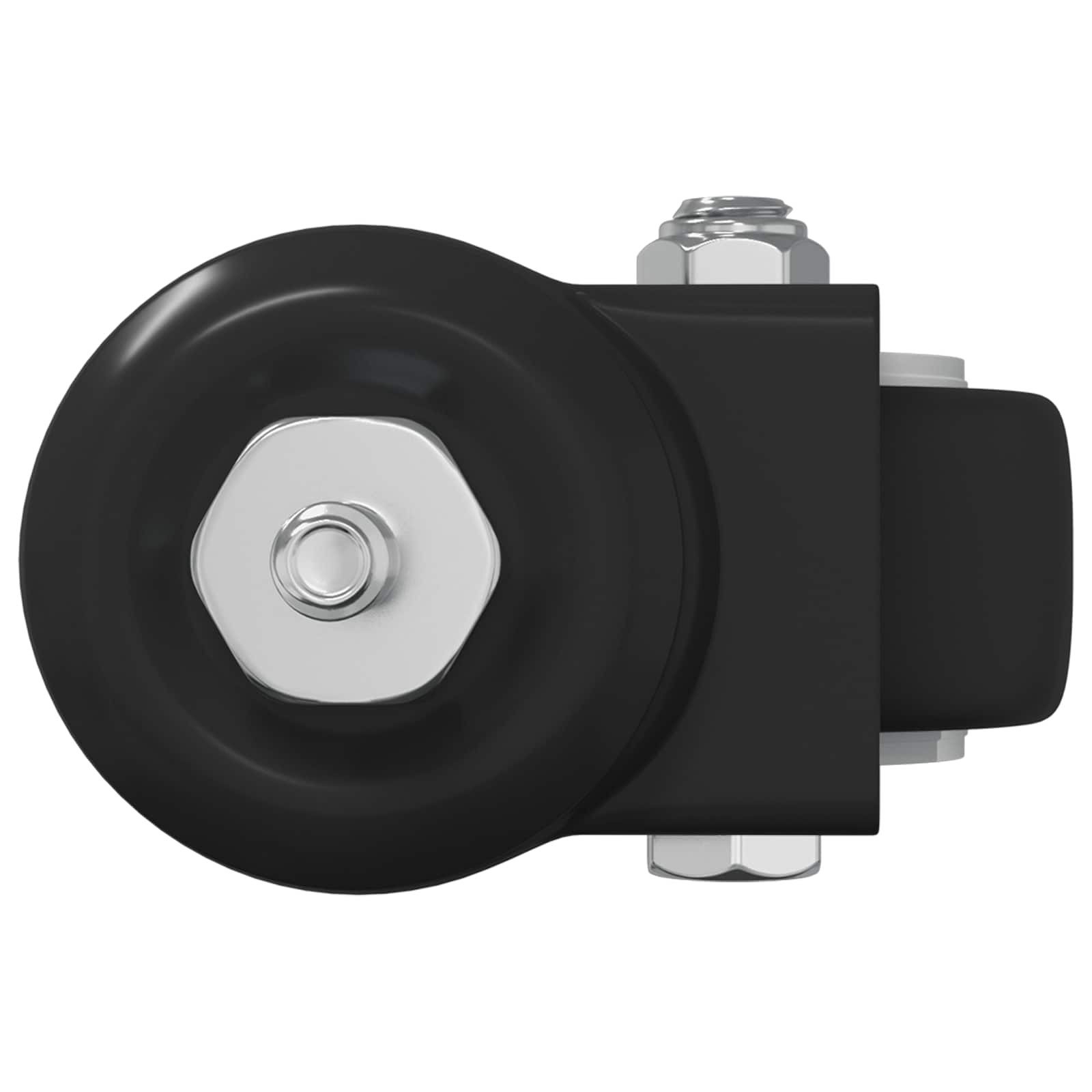 vidaXL Zwenkwiel 2 pcs Zwart M6 mm IJs en nylon