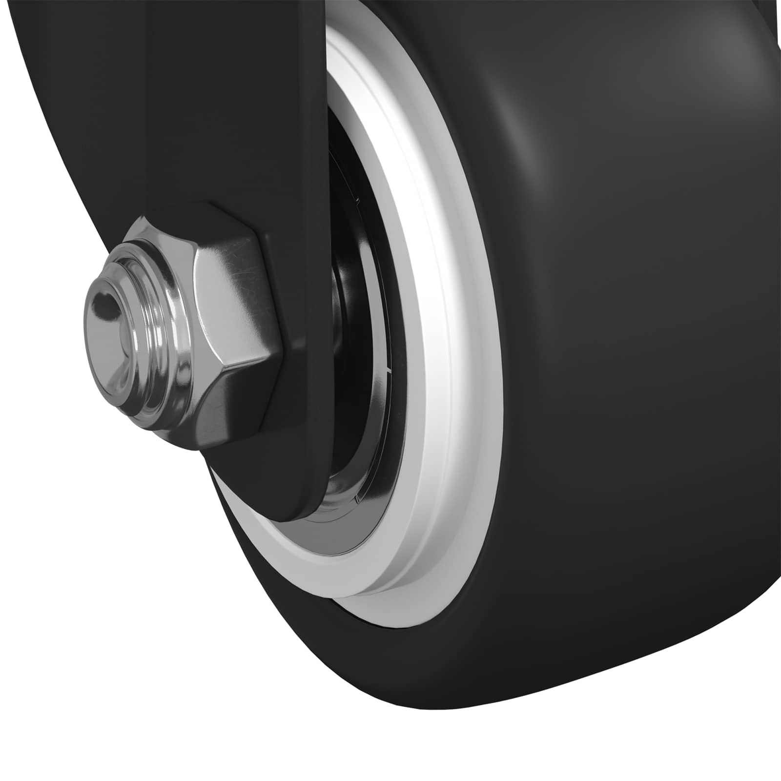 vidaXL Zwenkwiel 2 pcs Zwart M6 mm IJs en nylon