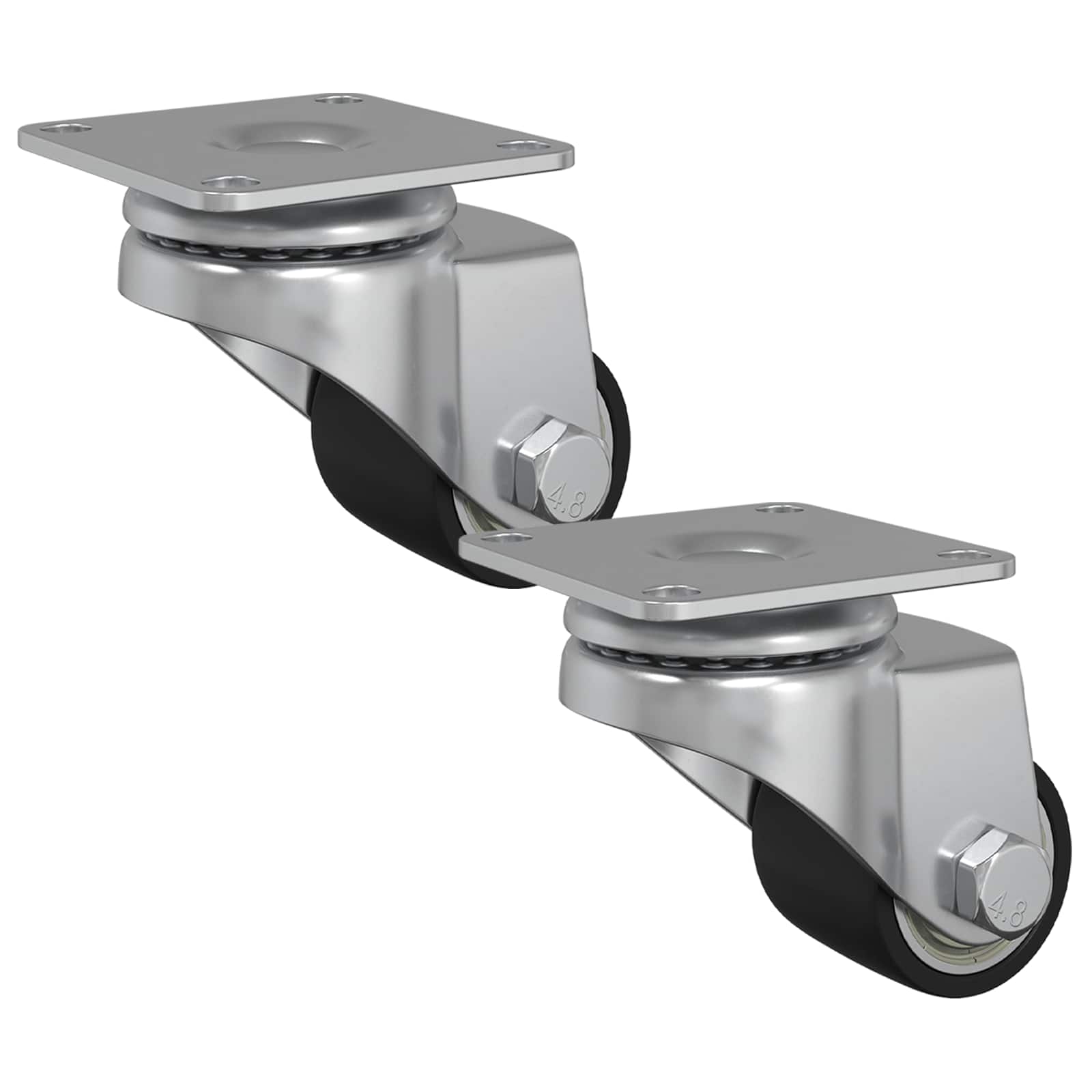 vidaXL Caster 2 pcs Zilver 50 mm Nylon