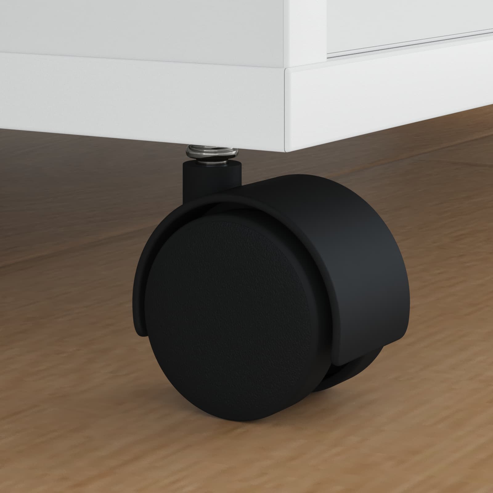 vidaXL Zwenkwiel 2 pcs Zwart 54 mm Ijzer en PP