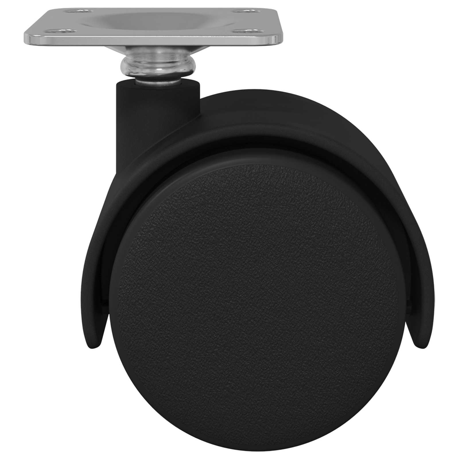 vidaXL Zwenkwiel 2 pcs Zwart 54 mm Ijzer en PP