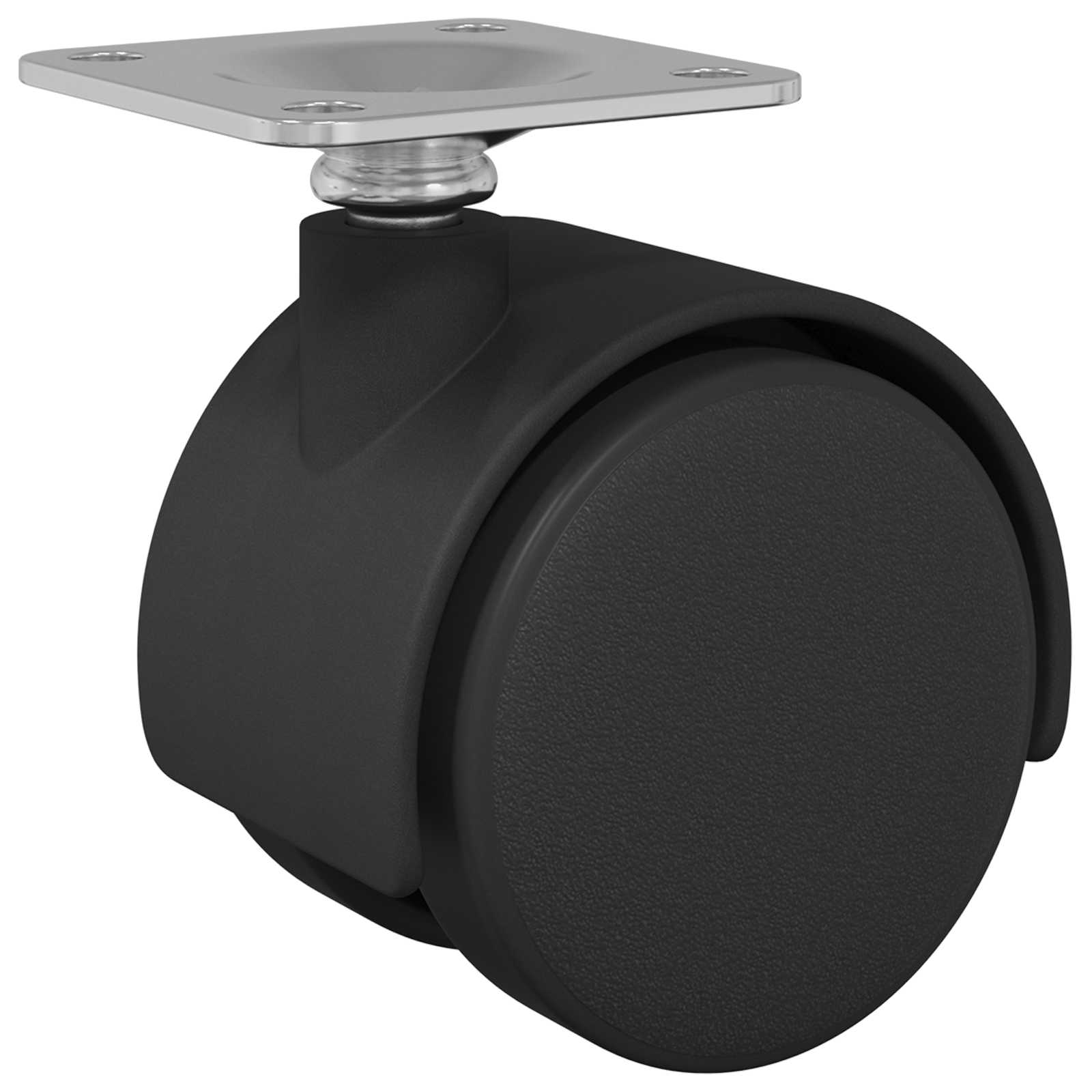 vidaXL Zwenkwiel 2 pcs Zwart 54 mm Ijzer en PP