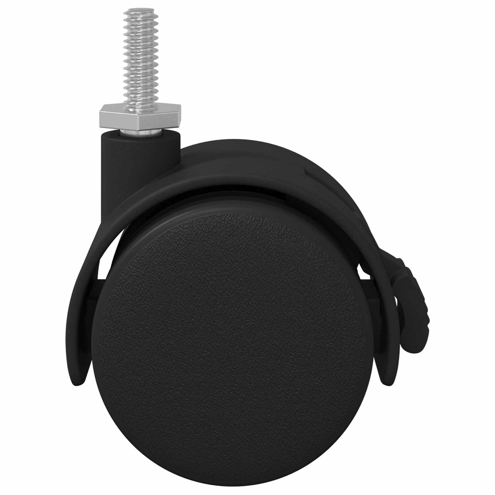 vidaXL Caster 2 pcs Zwart en Zilver 37,8 x 40 mm Ijzer en PP