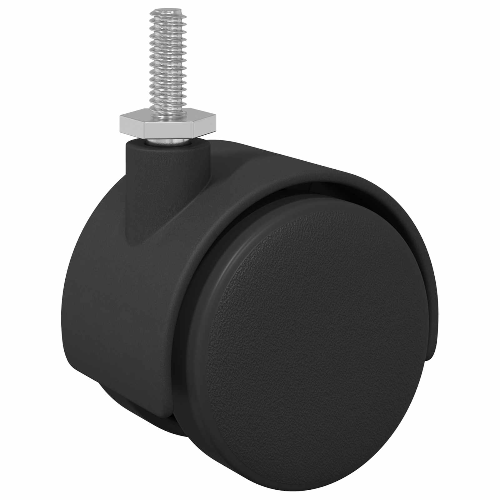 vidaXL Caster 2 pcs Zwart en Zilver 37,8 x 40 mm Ijzer en PP