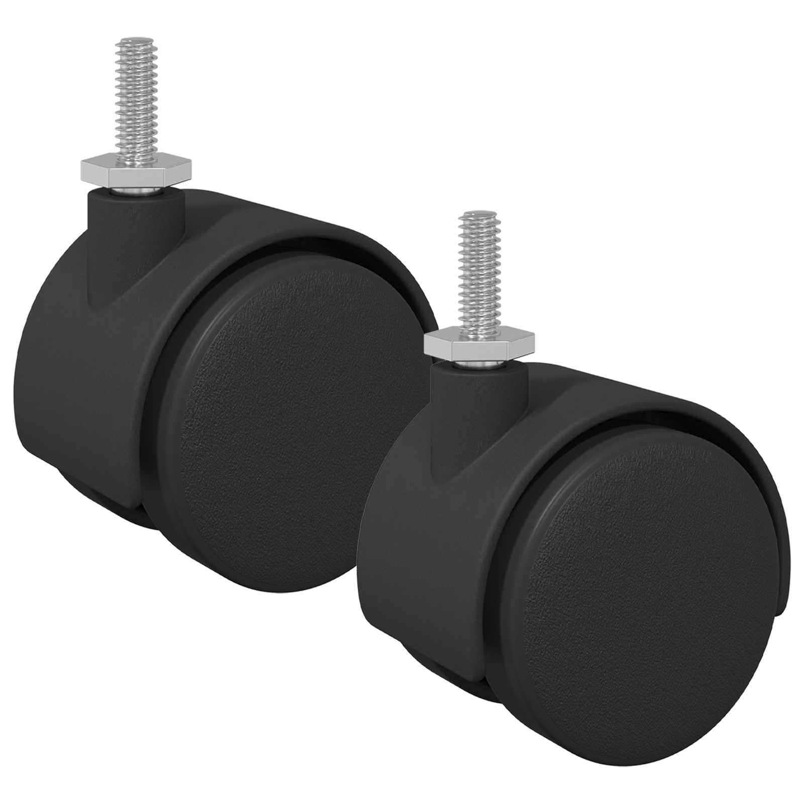 vidaXL Wielen 2 pcs Zwart 40,1 x 40,1 x 37,8 mm PP en IJzer