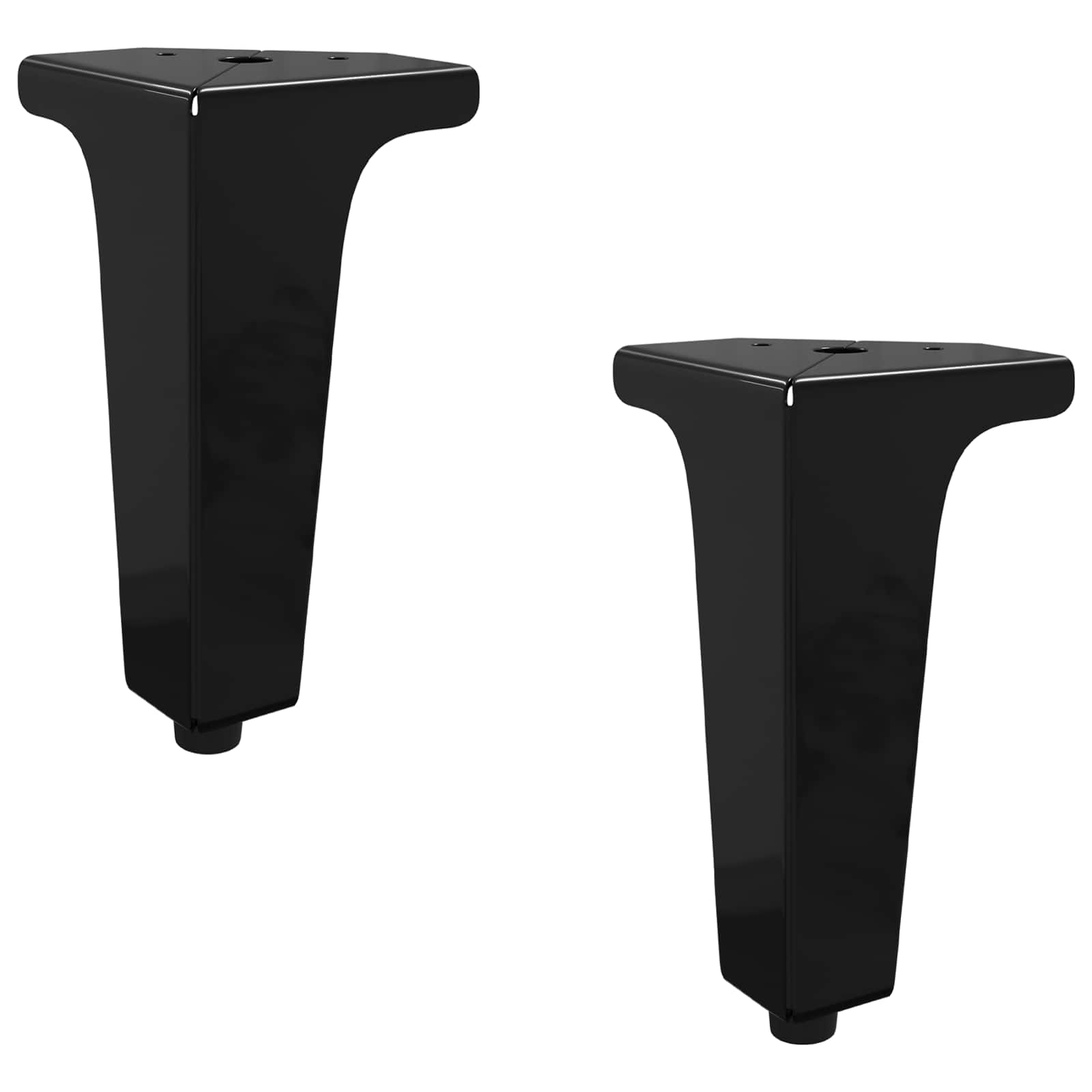 vidaXL Meubelpoten 2 pcs Zwart 5,5 x 5,5 x 10 cm IJzer