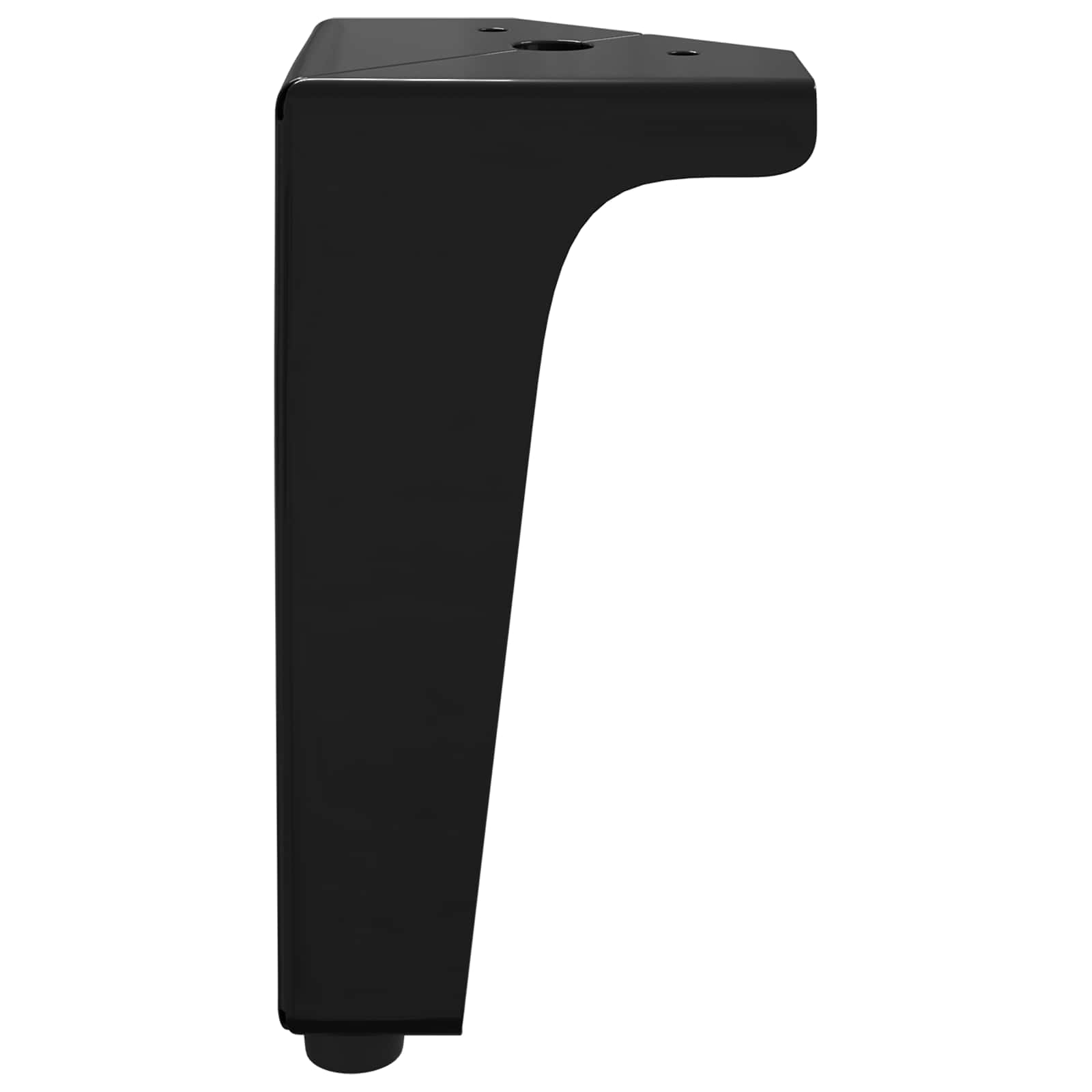 vidaXL Meubelpoten 2 pcs Zwart 5,5 x 5,5 x 10 cm IJzer