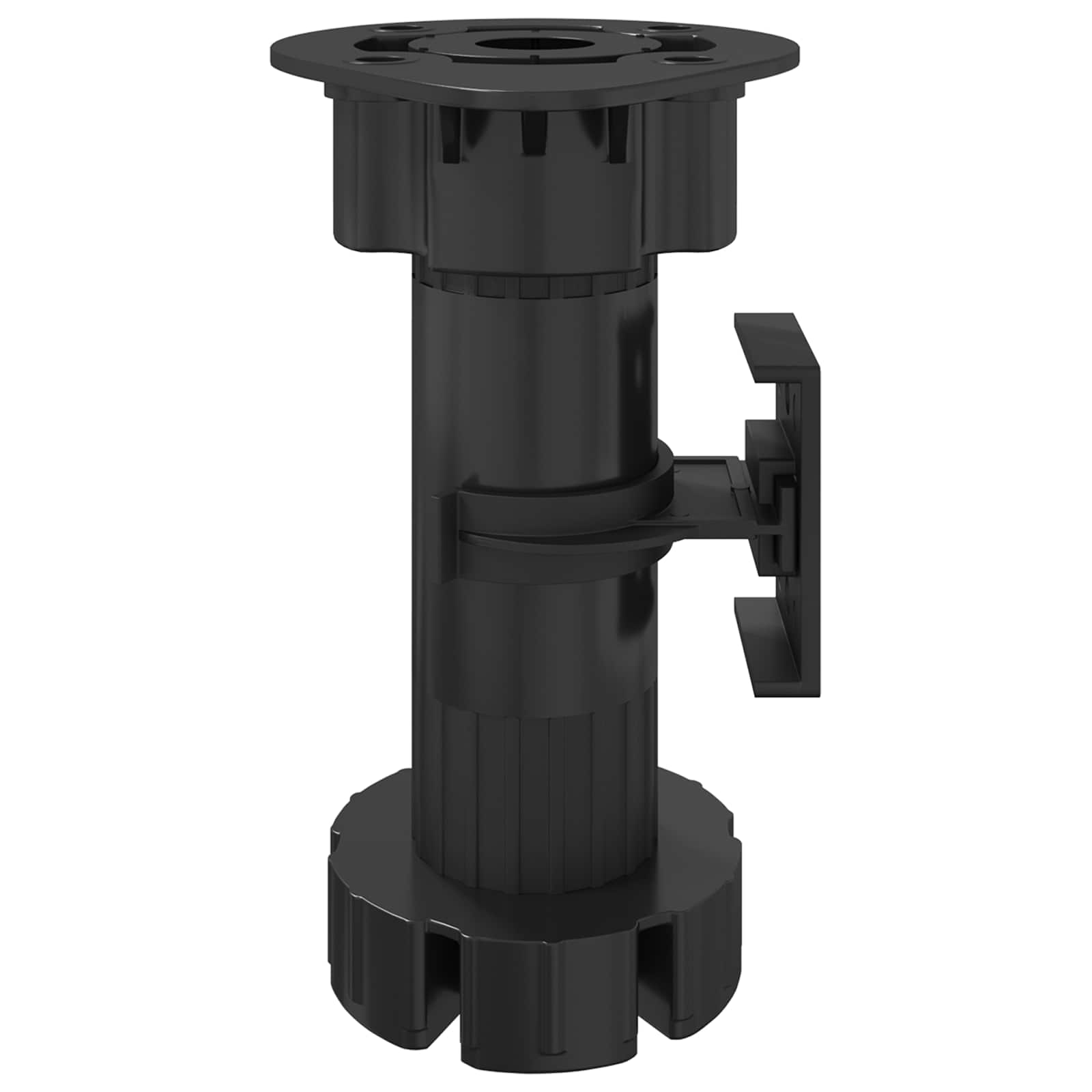 vidaXL Meubelpoten Verstelbaar 2 pcs Zwart 46 x 46 x 128 mm PP