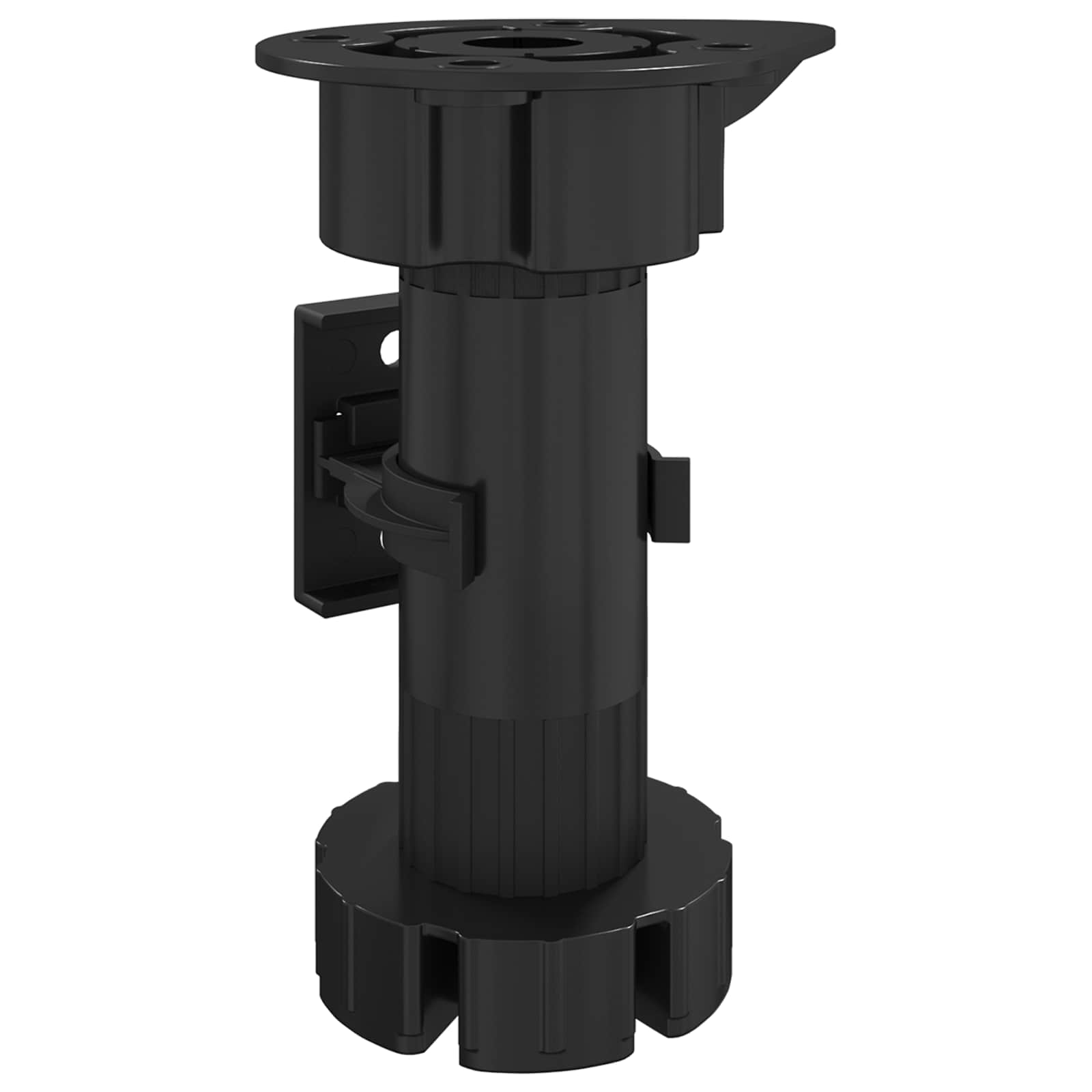 vidaXL Meubelpoten Verstelbaar 2 pcs Zwart 46 x 46 x 128 mm PP