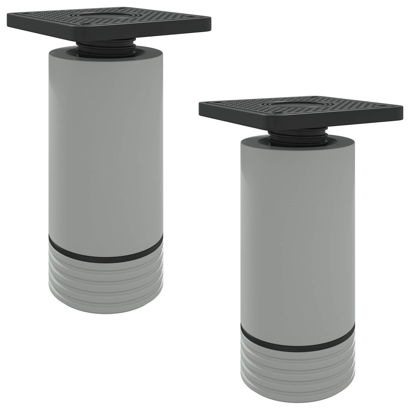 vidaXL Meubelpoten Verstelbaar 2 pcs Wit 64 x 64 x 100 mm PP