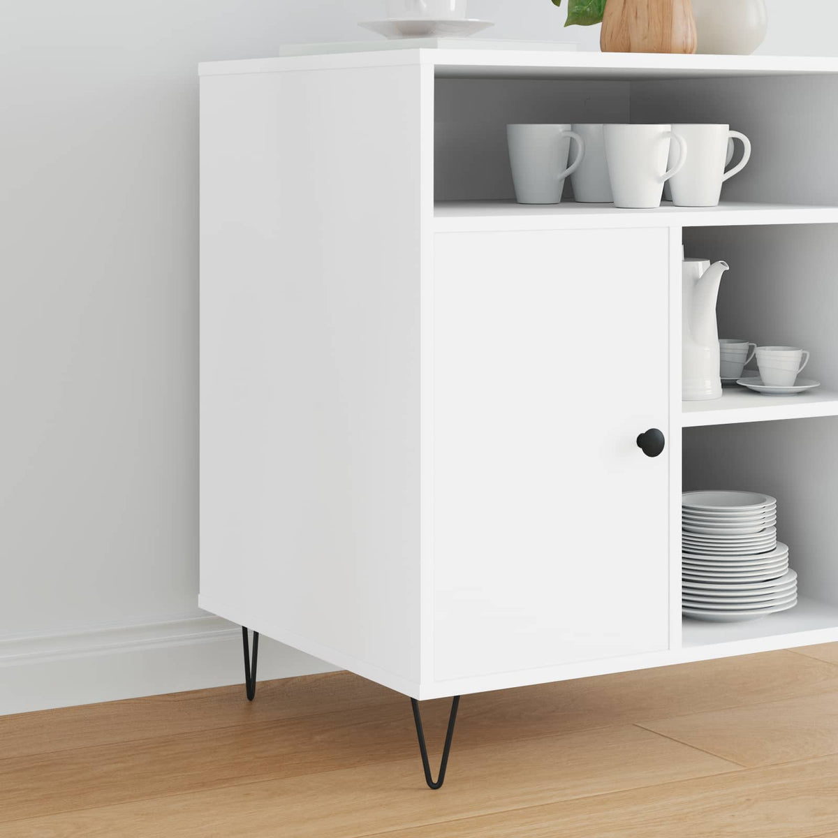 vidaXL Meubelpoot 2 pcs Zwart 54.1 x 54.1 x 100 mm IJzer