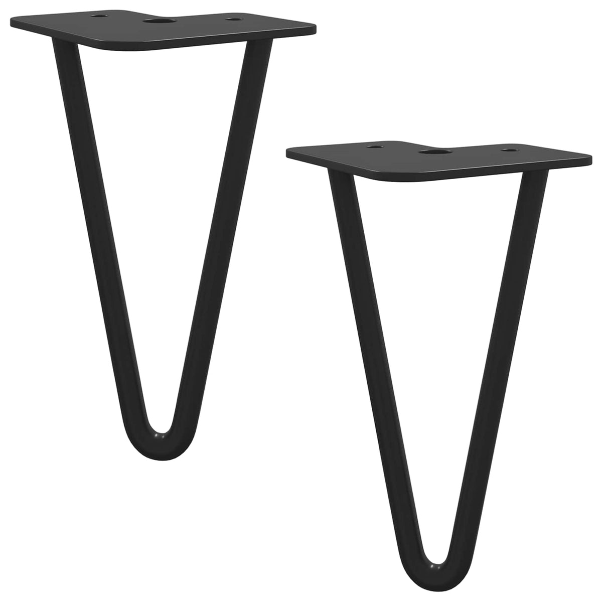 vidaXL Meubelpoot 2 pcs Zwart 54.1 x 54.1 x 100 mm IJzer