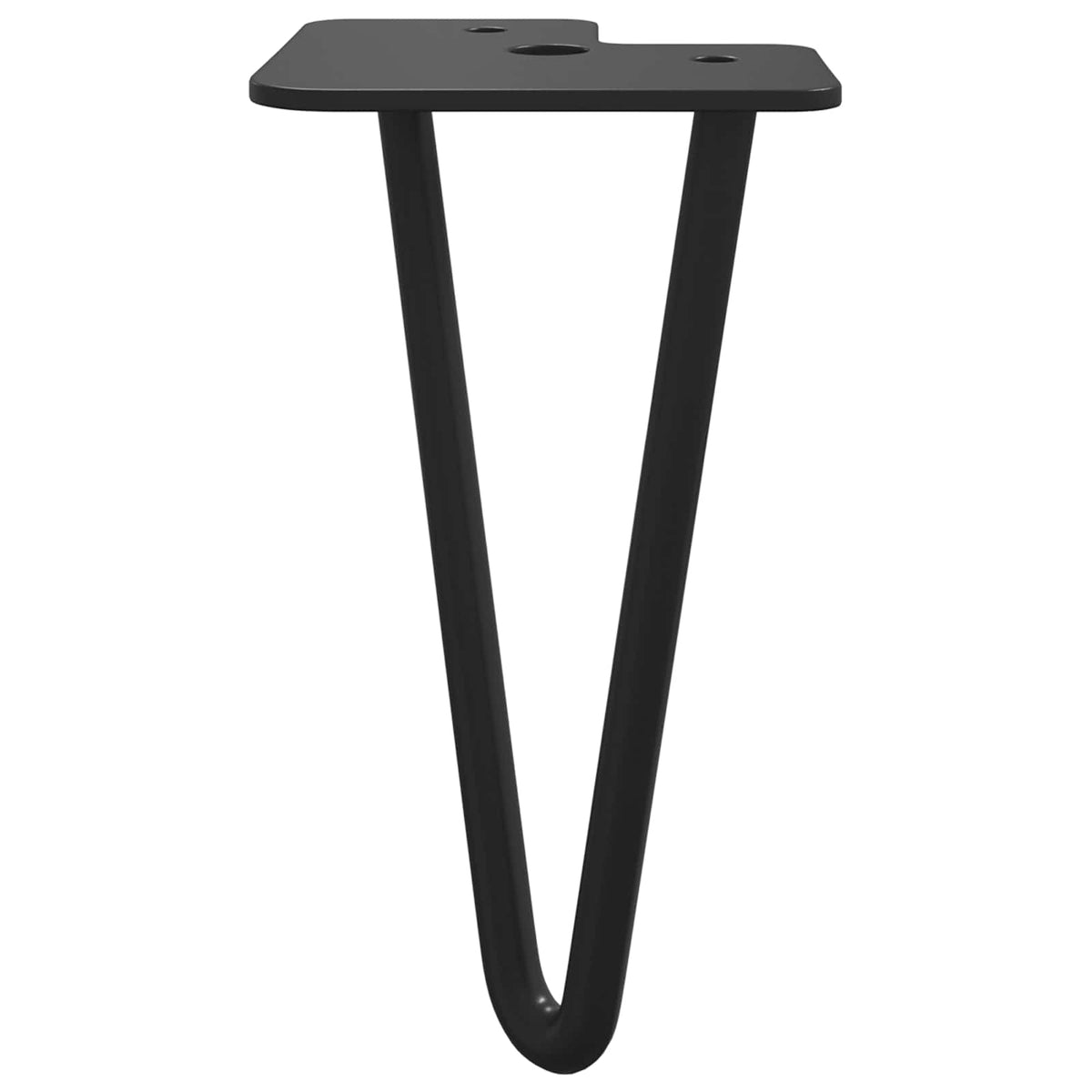 vidaXL Meubelpoot 2 pcs Zwart 54.1 x 54.1 x 100 mm IJzer