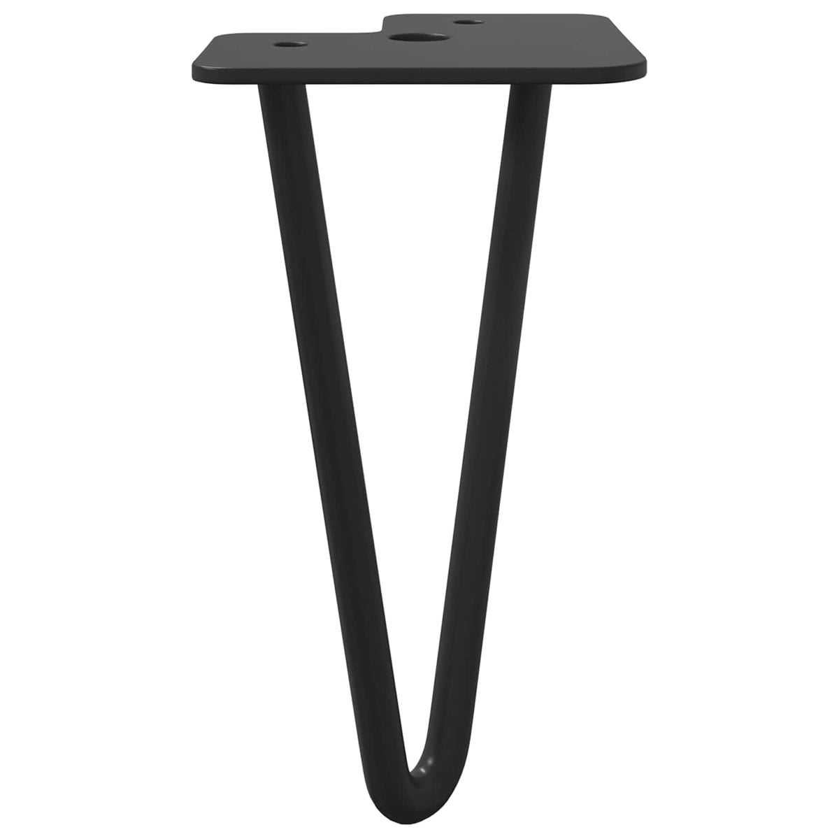 vidaXL Meubelpoot 2 pcs Zwart 54.1 x 54.1 x 100 mm IJzer