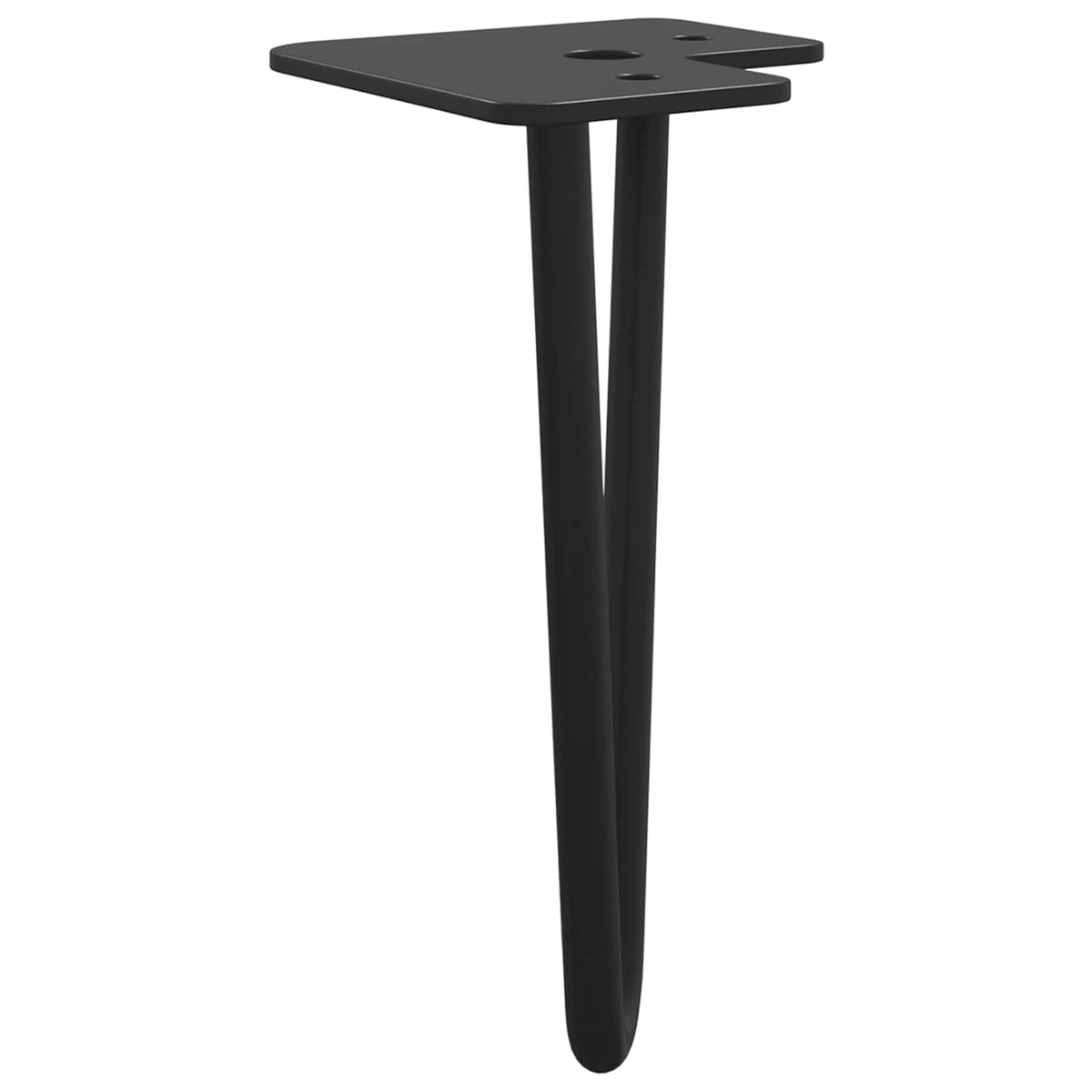 vidaXL Meubelpoot 2 pcs Zwart 54.1 x 54.1 x 100 mm IJzer