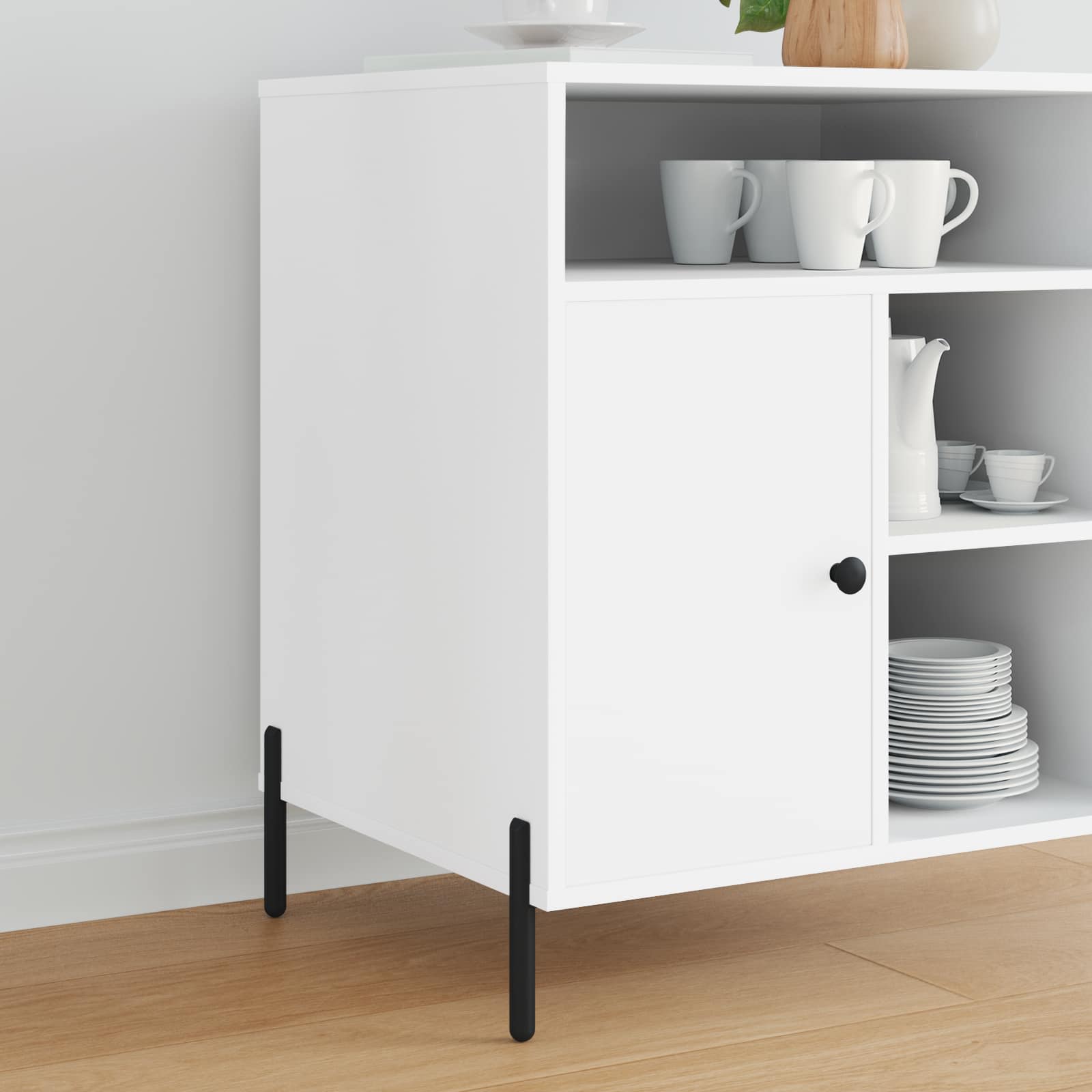 vidaXL Meubelpoten 2 pcs Zwart 0 IJzer