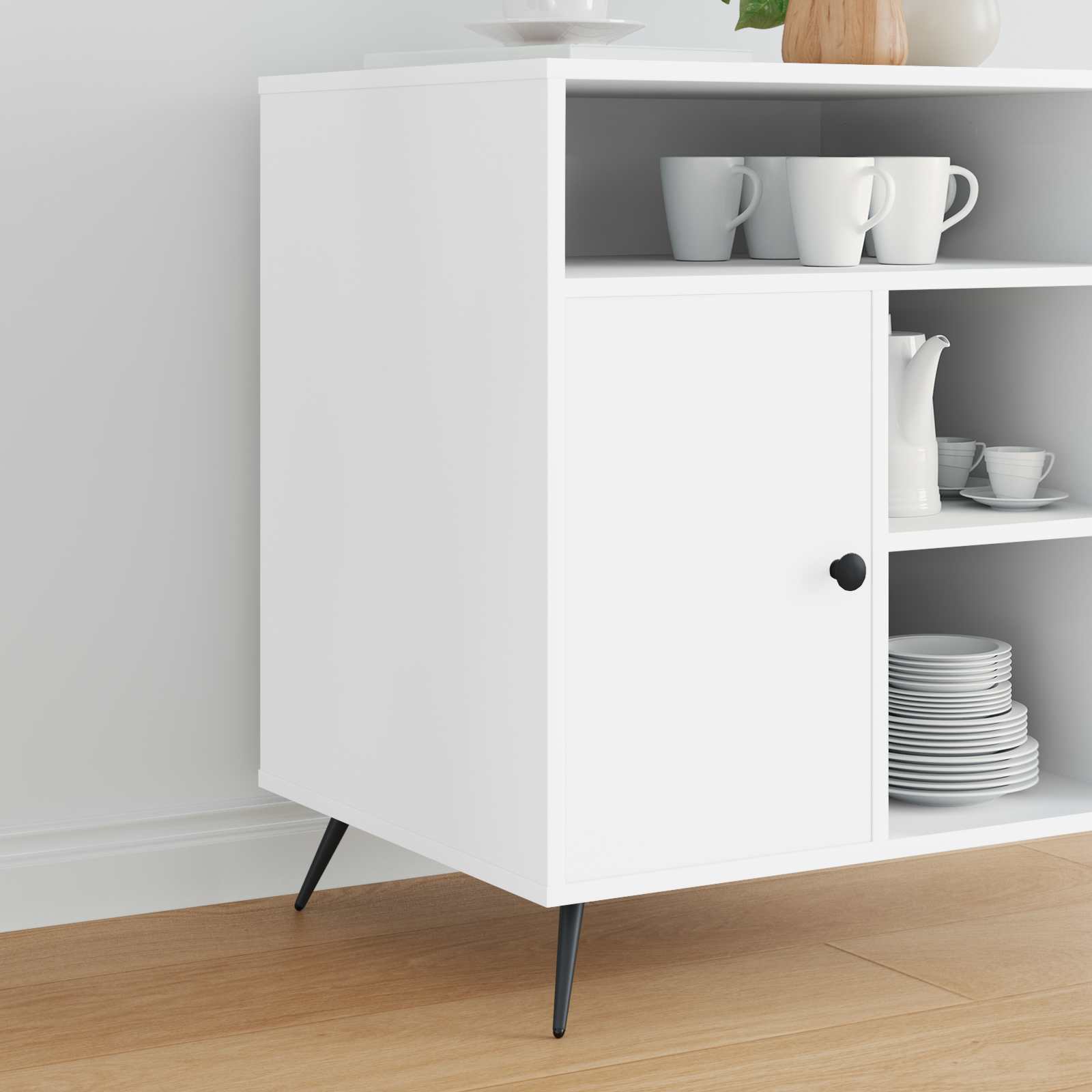 vidaXL Staande Voeten 2 pcs Zwart 56 x 56 x 100 mm IJzer