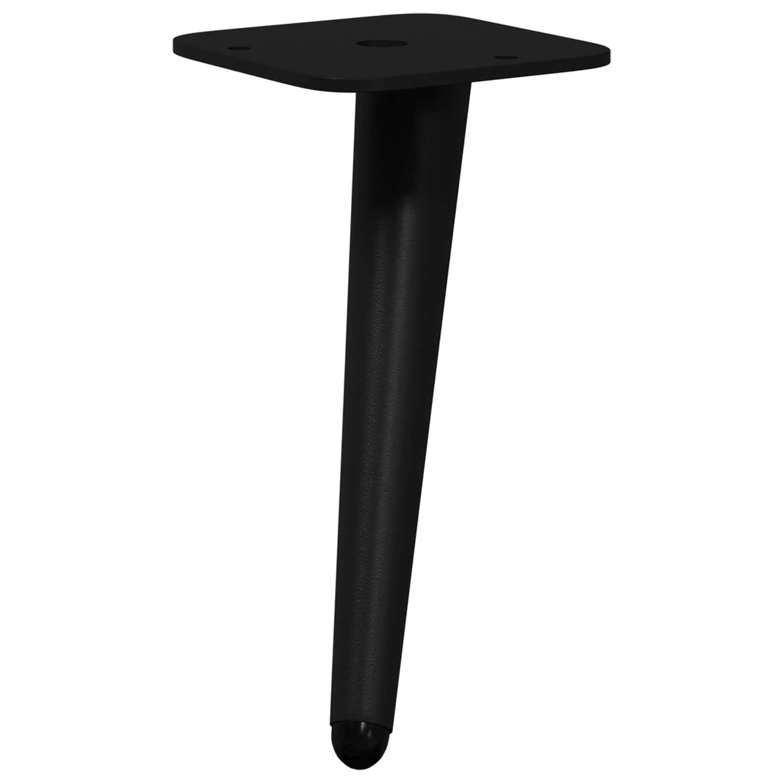vidaXL Staande Voeten 2 pcs Zwart 56 x 56 x 100 mm IJzer