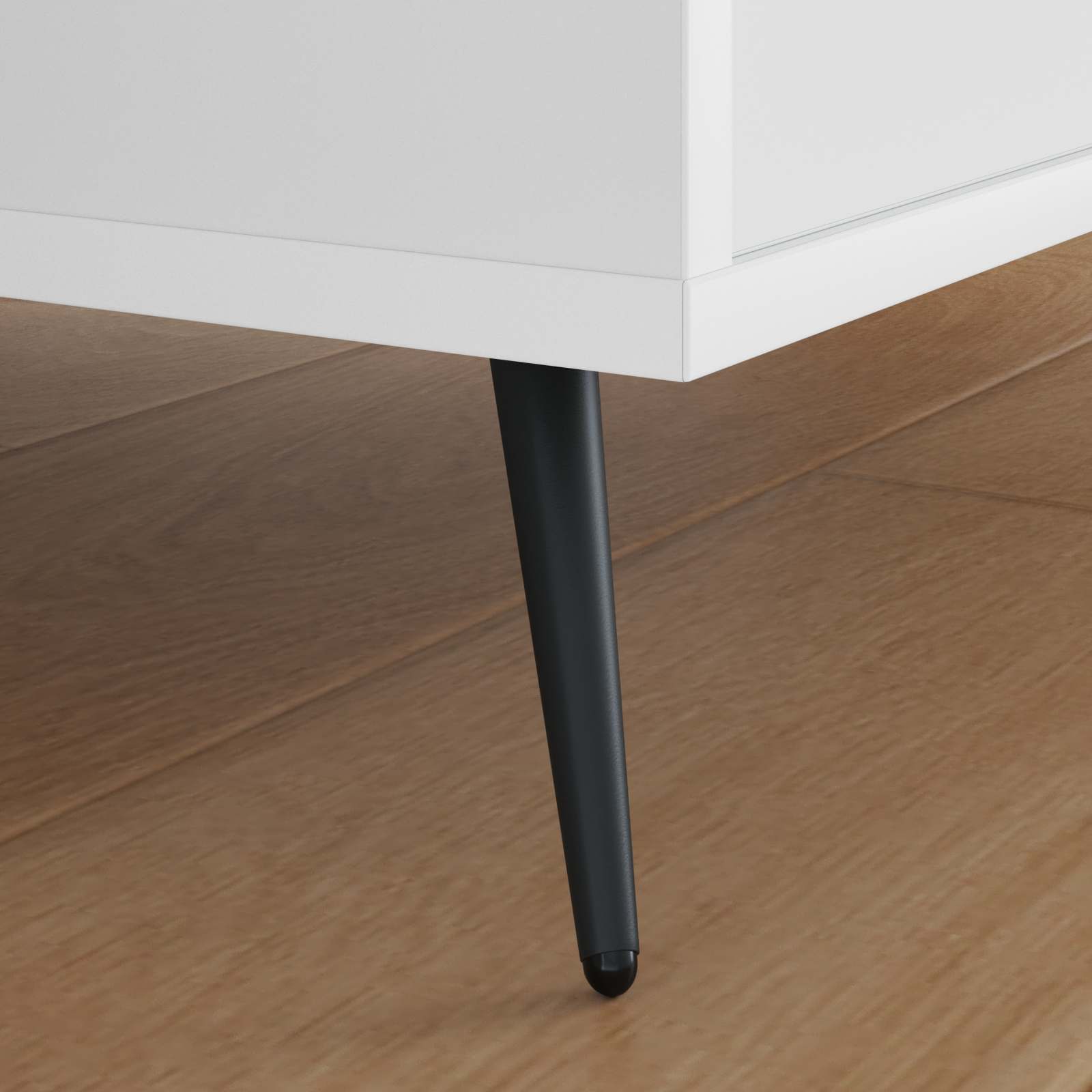 vidaXL Staande Voeten 2 pcs Zwart 56 x 56 x 100 mm IJzer