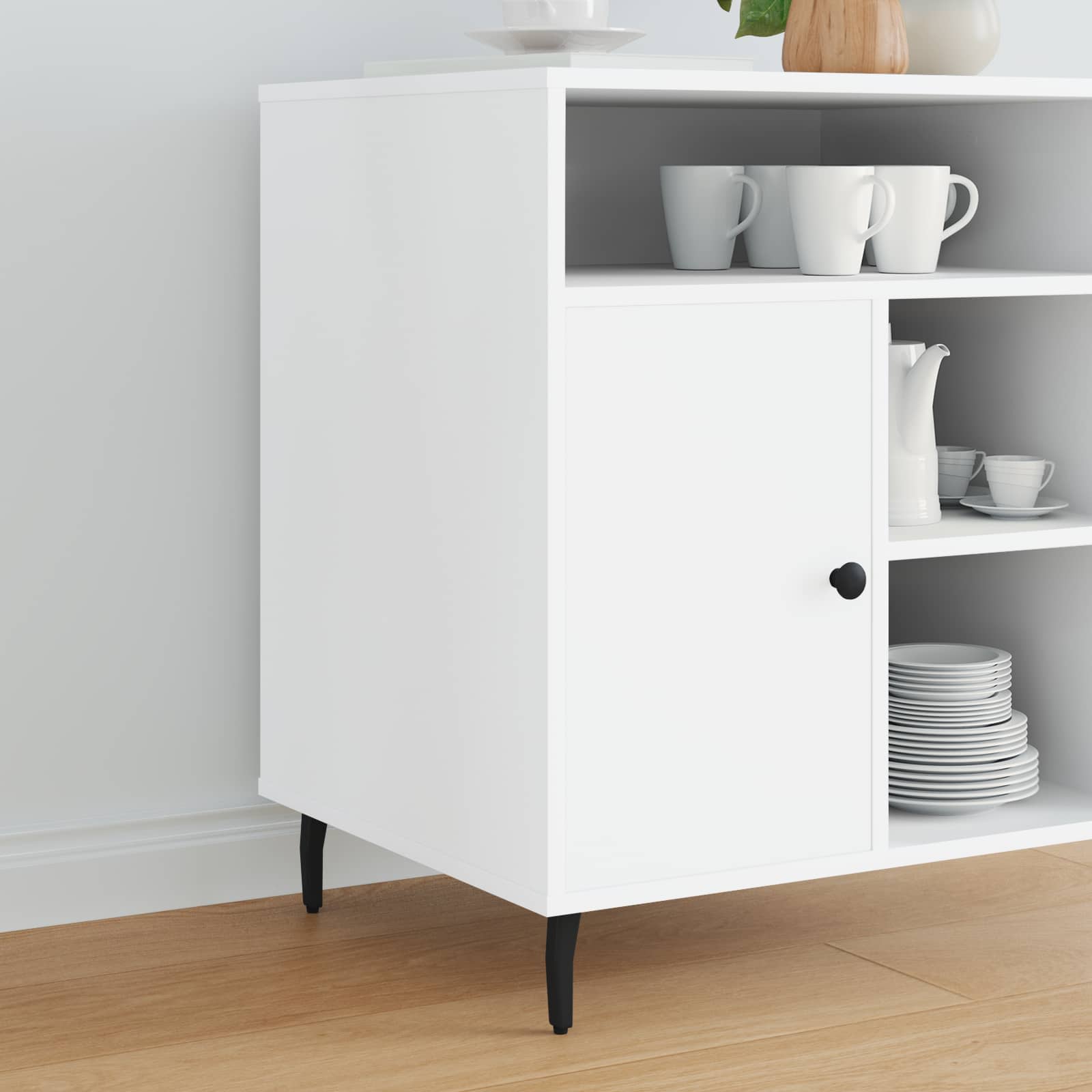 vidaXL Staande Poten 2 pcs Zwart 40 x 40 x 100 mm IJzer