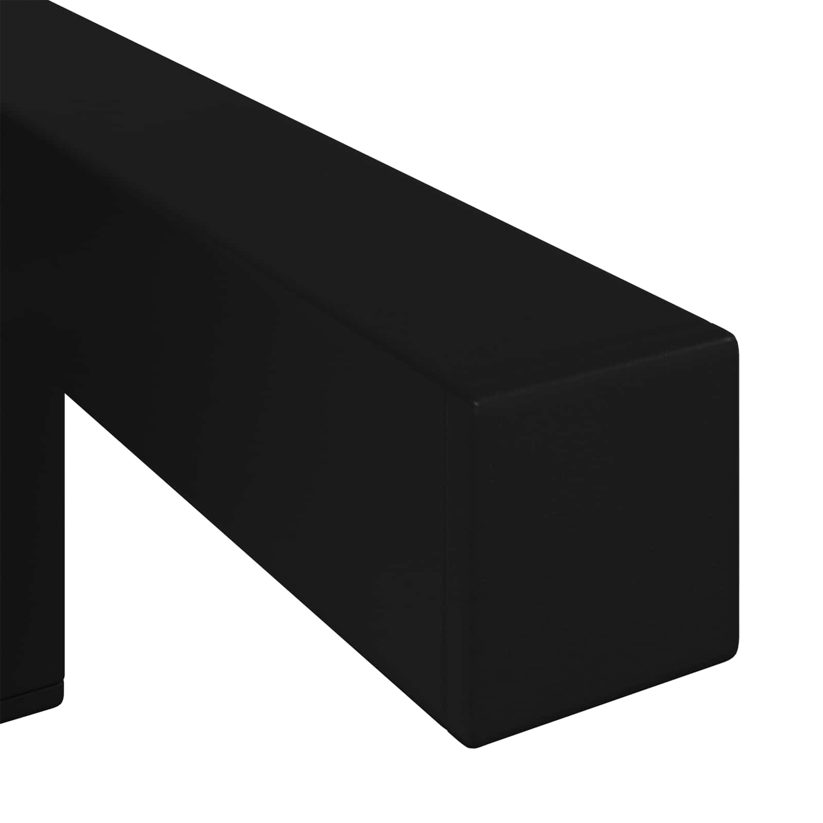 vidaXL Staande Poten 2 pcs Zwart 57 x 57 x 100 mm IJzer