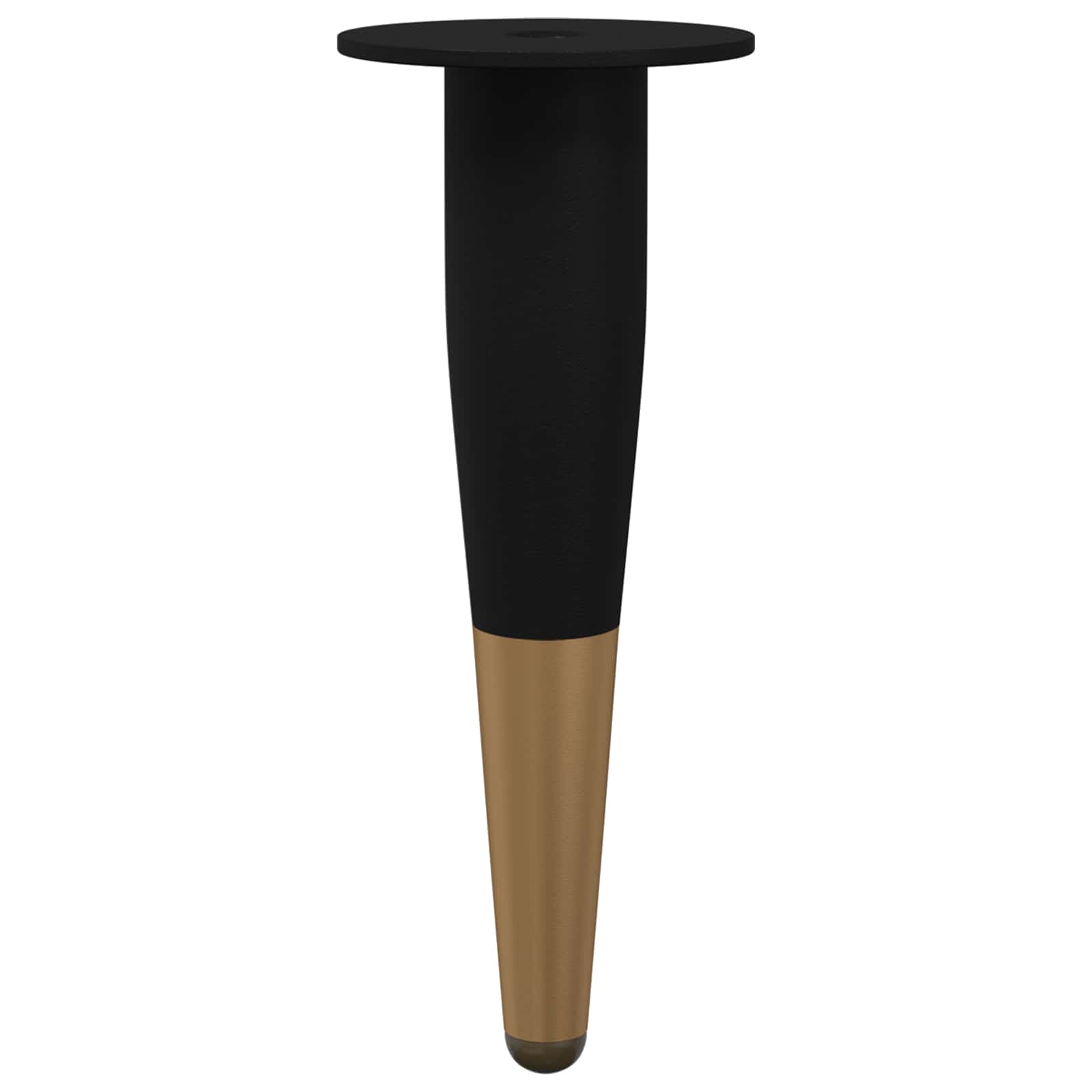 vidaXL Meubelpoten 2 pcs Zwart en Goud Ø 40 x 98 mm IJzer