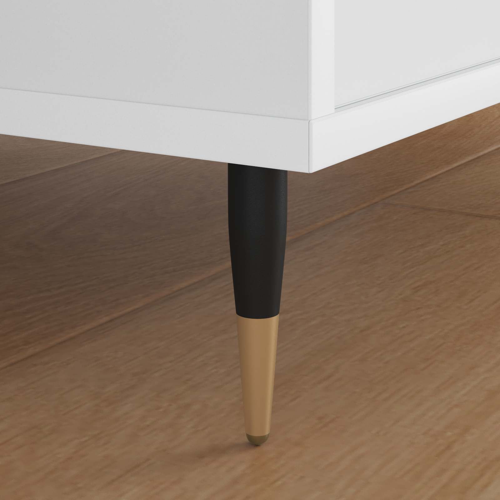 vidaXL Meubelpoten 2 pcs Zwart en Goud Ø 40 x 98 mm IJzer