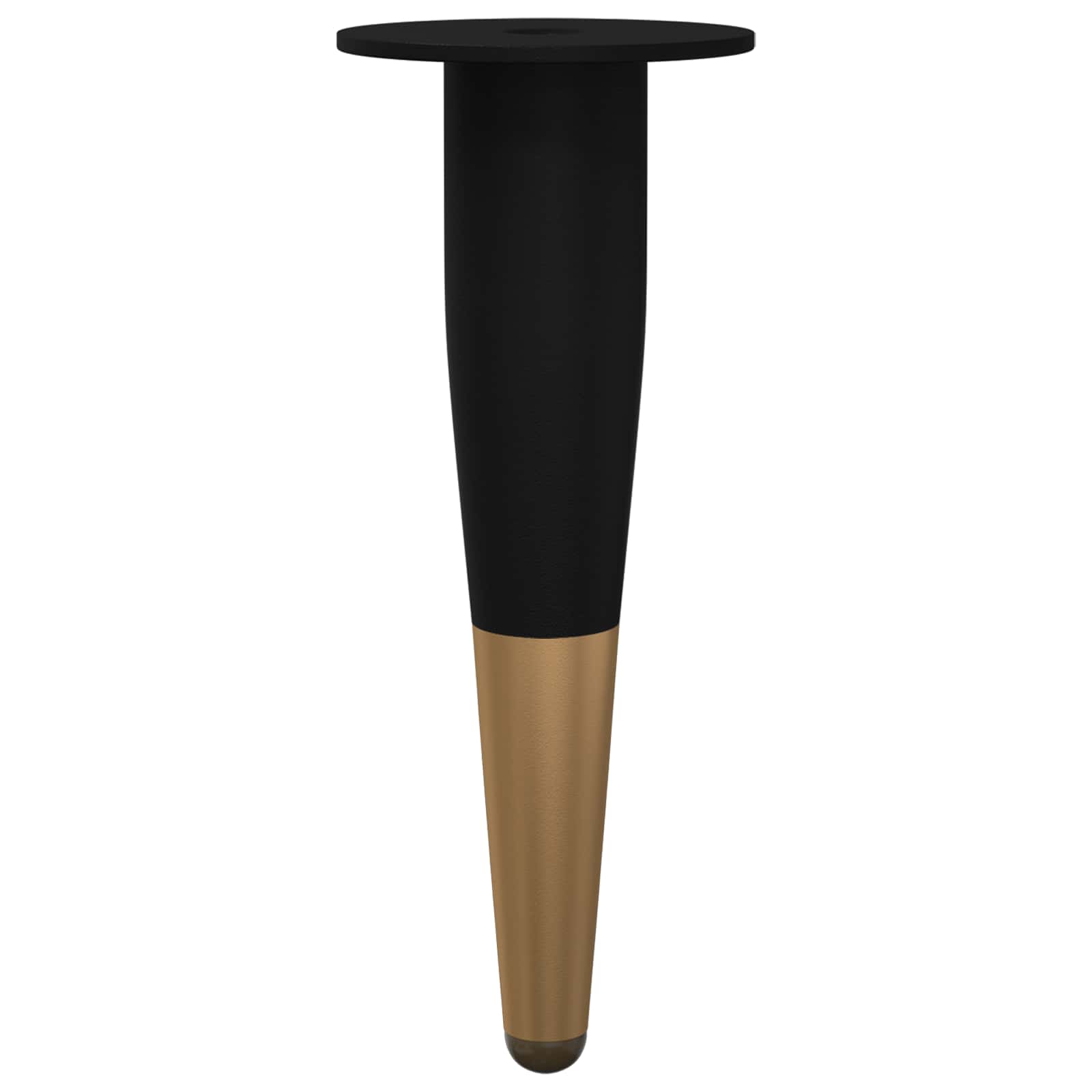 vidaXL Meubelpoten 2 pcs Zwart en Goud Ø 40 x 98 mm IJzer