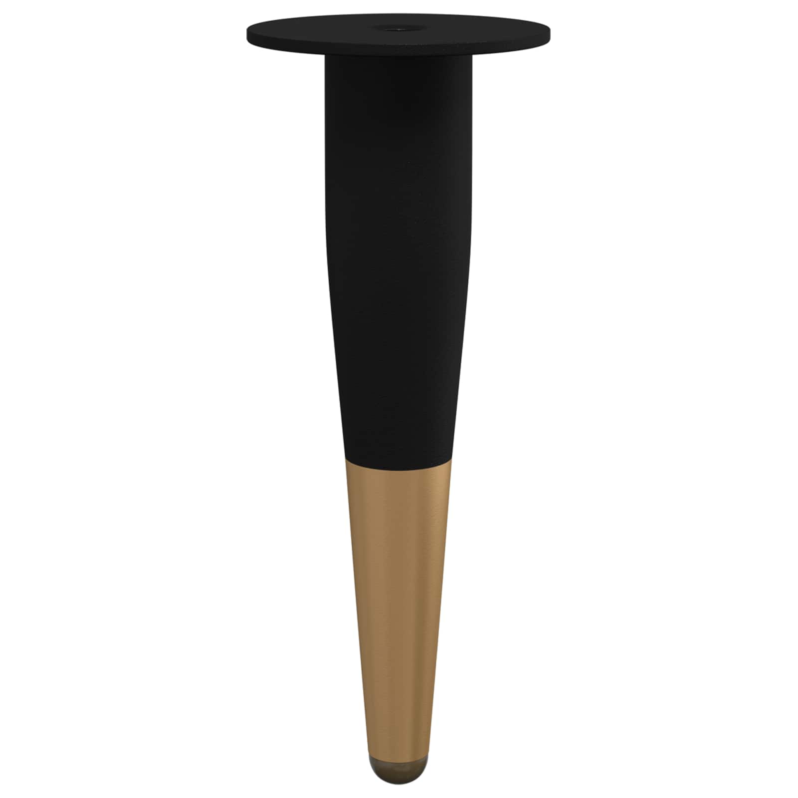 vidaXL Meubelpoten 2 pcs Zwart en Goud Ø 40 x 98 mm IJzer