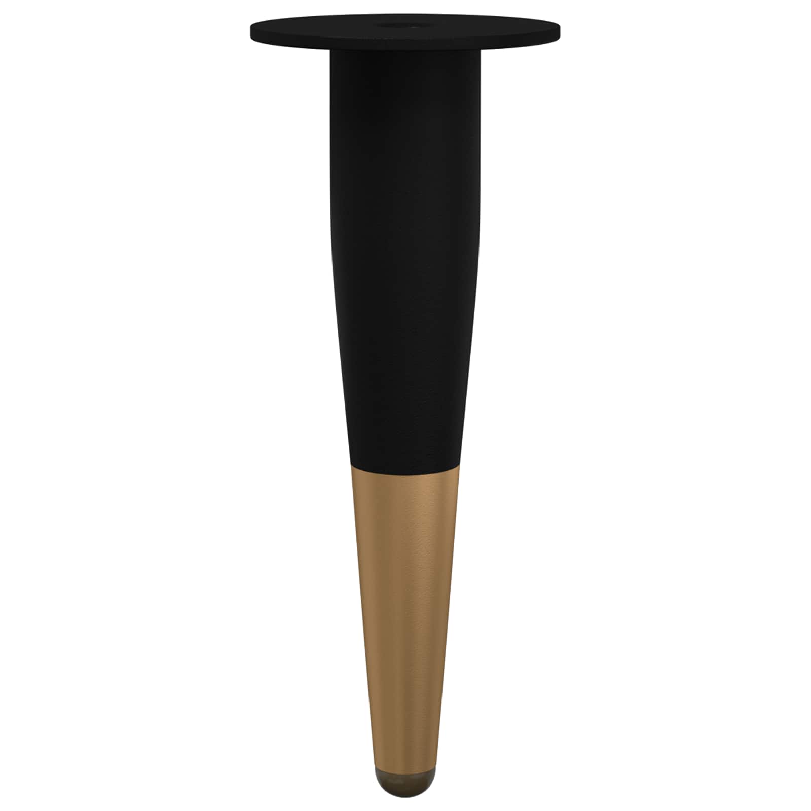 vidaXL Meubelpoten 2 pcs Zwart en Goud Ø 40 x 98 mm IJzer