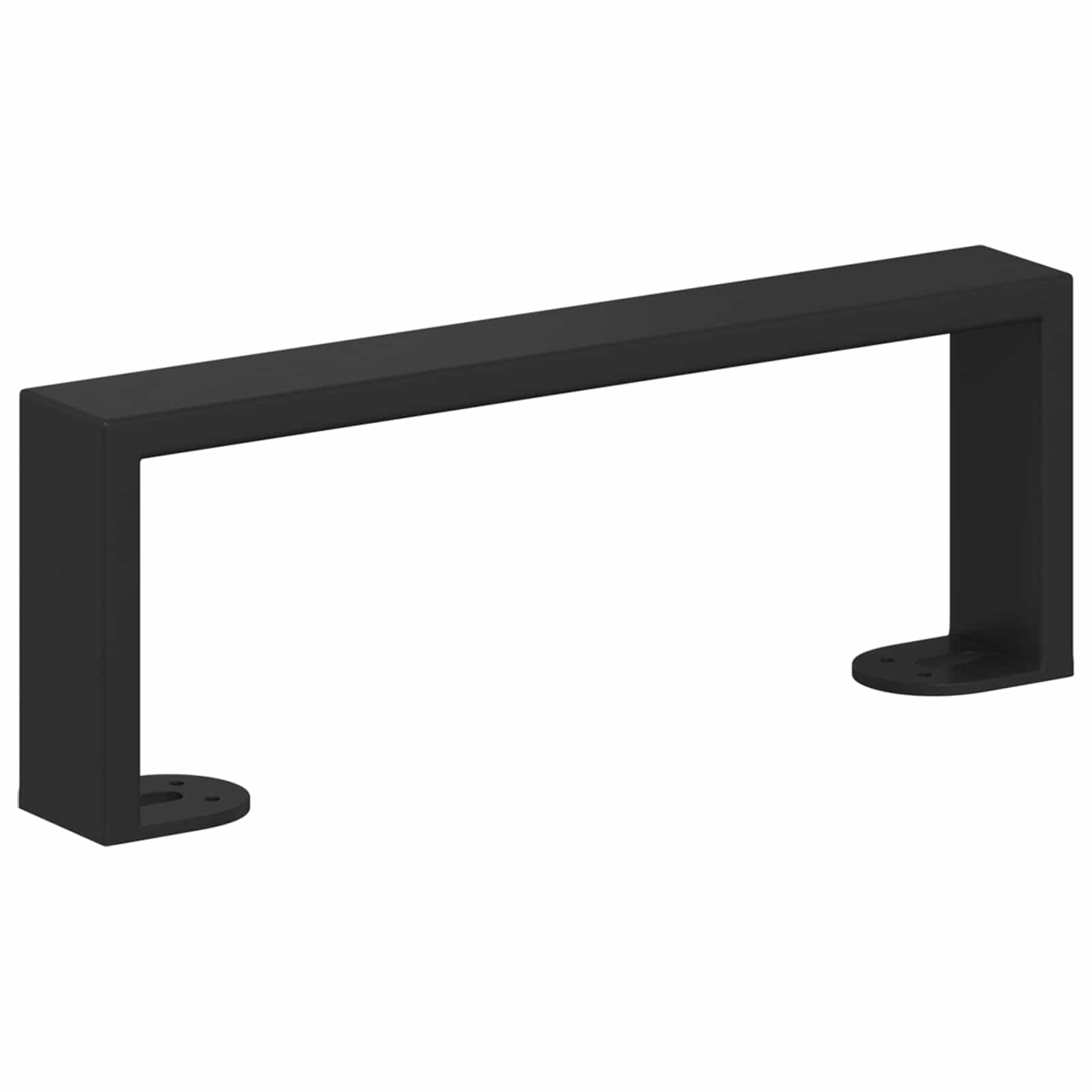 vidaXL Meubelpoten 2 pcs Zwart 28,1 x 4 x 10 mm IJzer