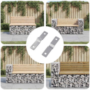 vidaXL Strijkplaat 2 pcs Zilver 50 x 10 x 1,2 mm IJzer