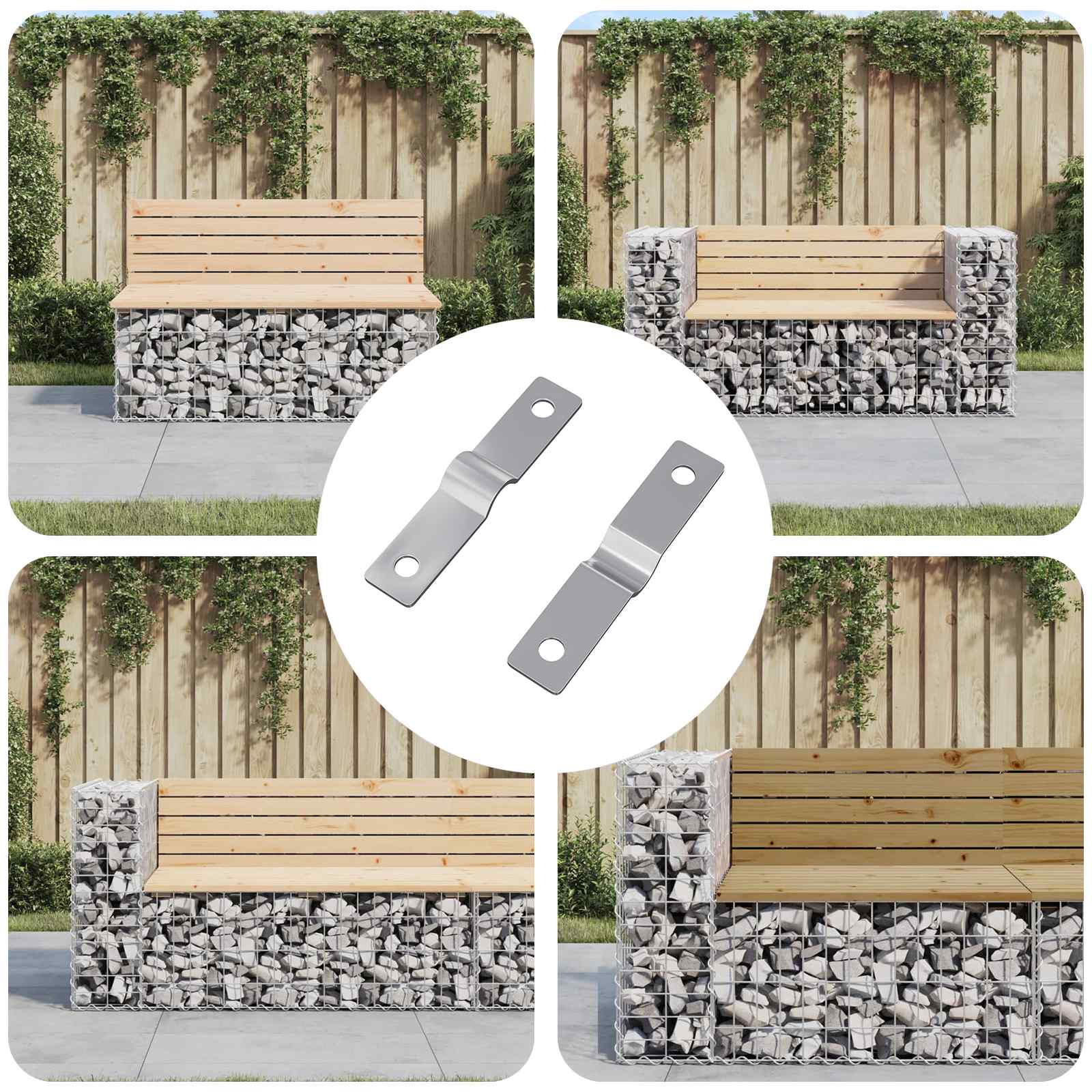 vidaXL Strijkplaat 2 pcs Zilver 50 x 10 x 1,2 mm IJzer