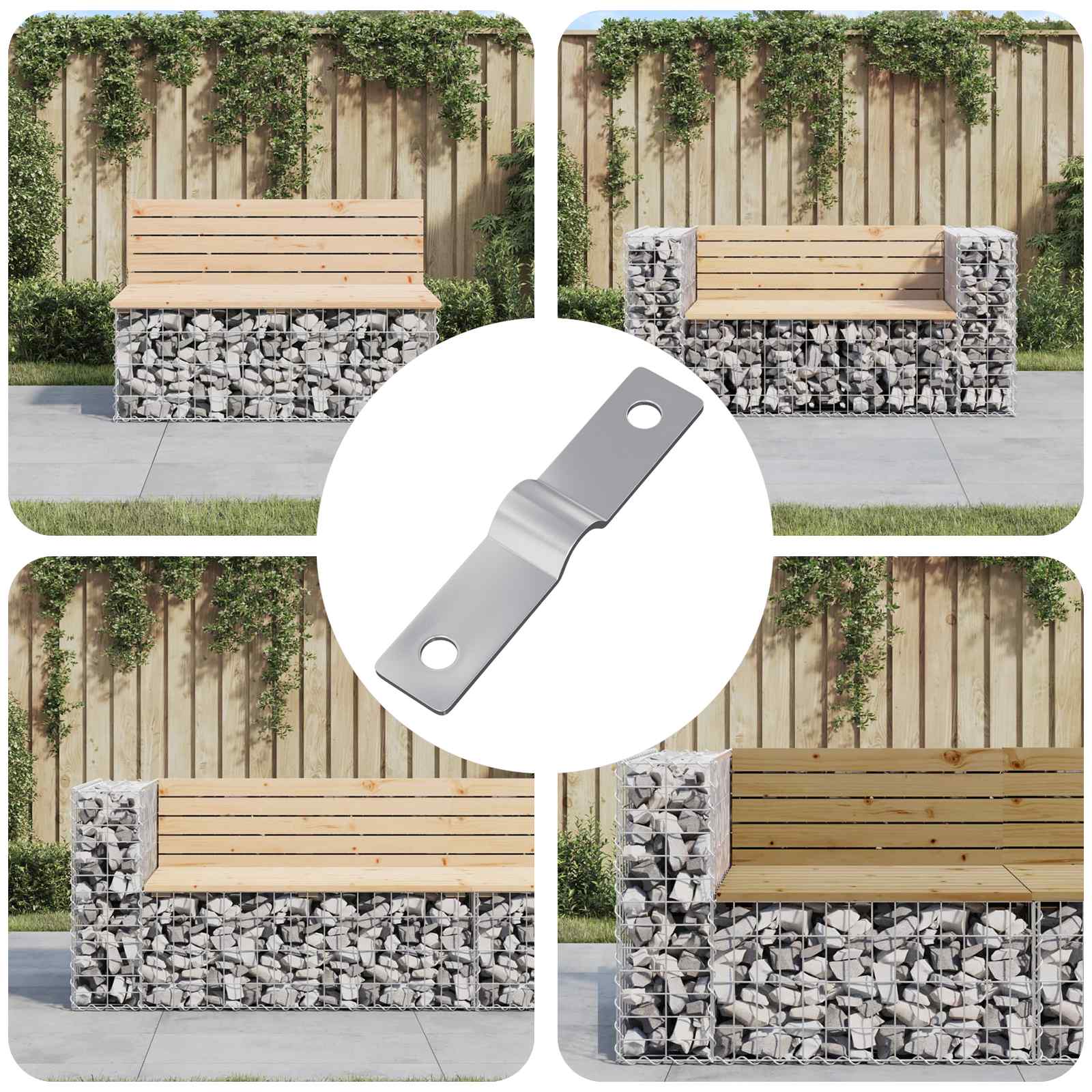 vidaXL Strijkplaat 2 pcs Zilver 50 x 10 x 1,2 mm IJzer