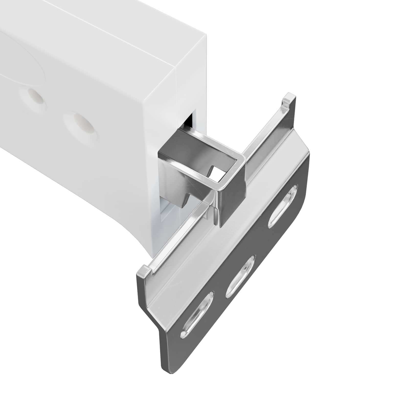 vidaXL Kast Hangbeugel 2 pcs Wit 70 x 46 x 19 mm Ijzer en Plastic