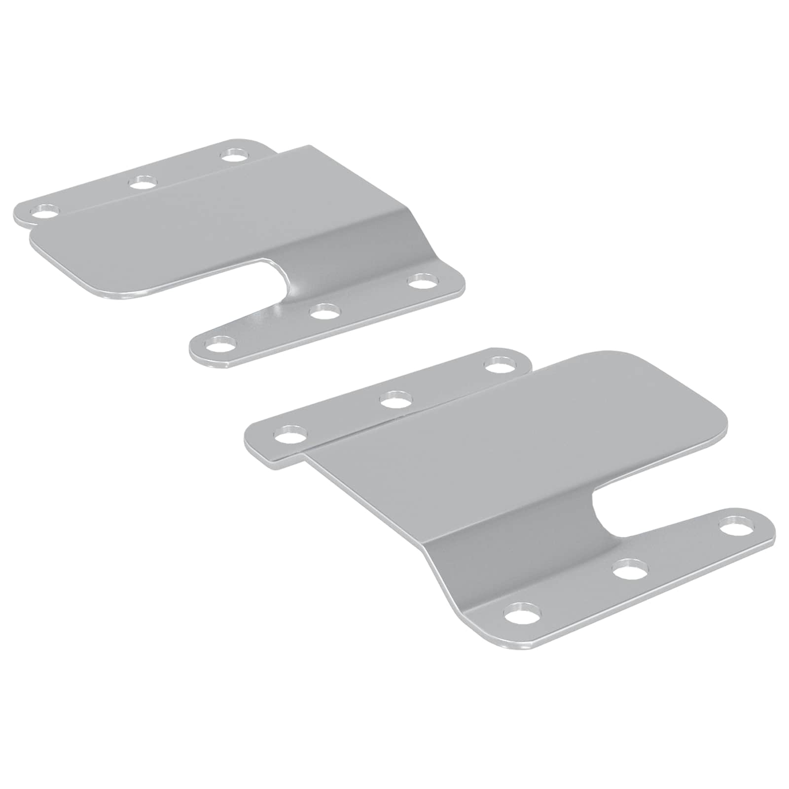 vidaXL Flush Mount Beugel 2 pcs Zilver 75 x 66 mm Staal