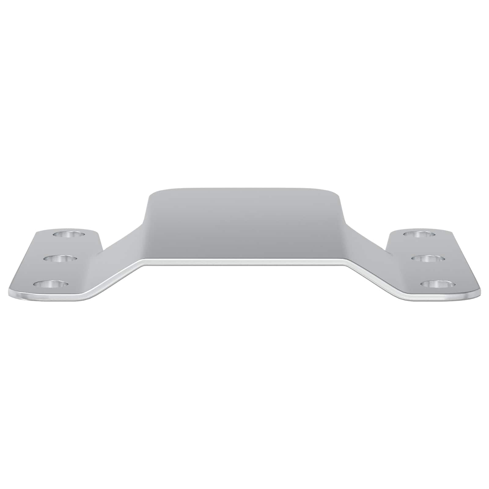 vidaXL Flush Mount Beugel 2 pcs Zilver 75 x 66 mm Staal