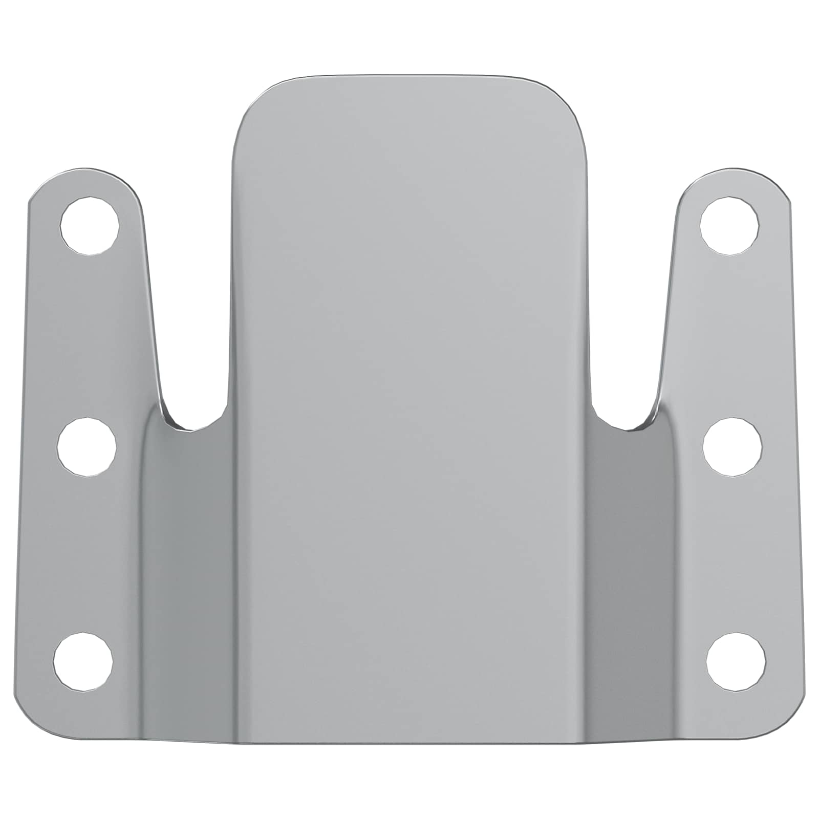 vidaXL Flush Mount Beugel 2 pcs Zilver 75 x 66 mm Staal