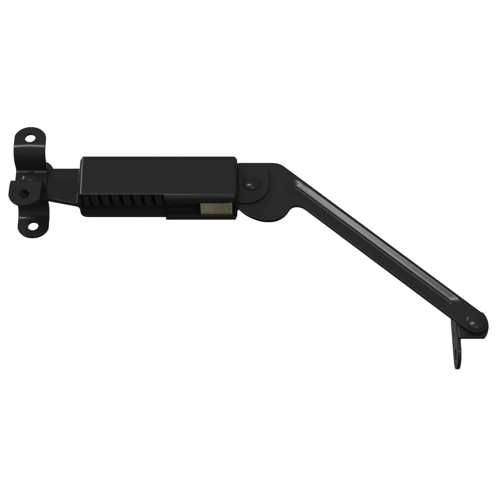 vidaXL Deksel ondersteunend scharnier 2 pcs Zwart 192 x 32 x 50 mm