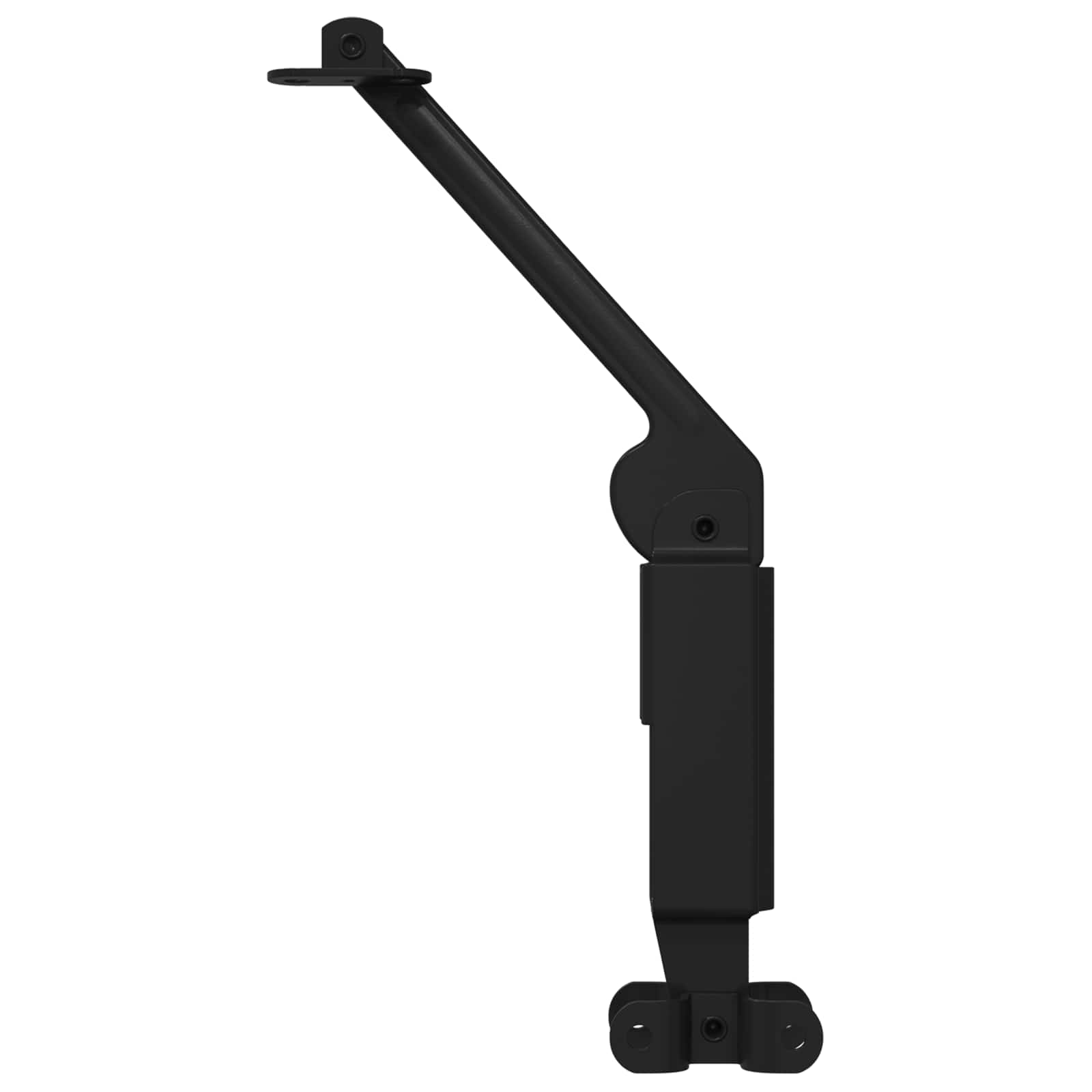 vidaXL Deksel ondersteunend scharnier 2 pcs Zwart 192 x 32 x 50 mm