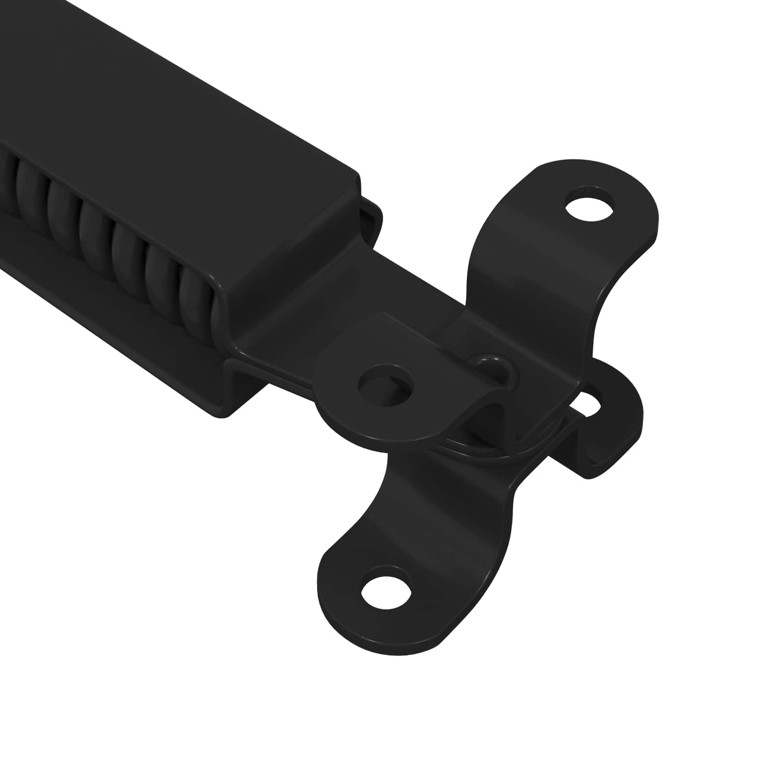 vidaXL Deksel ondersteunend scharnier 2 pcs Zwart 192 x 32 x 50 mm