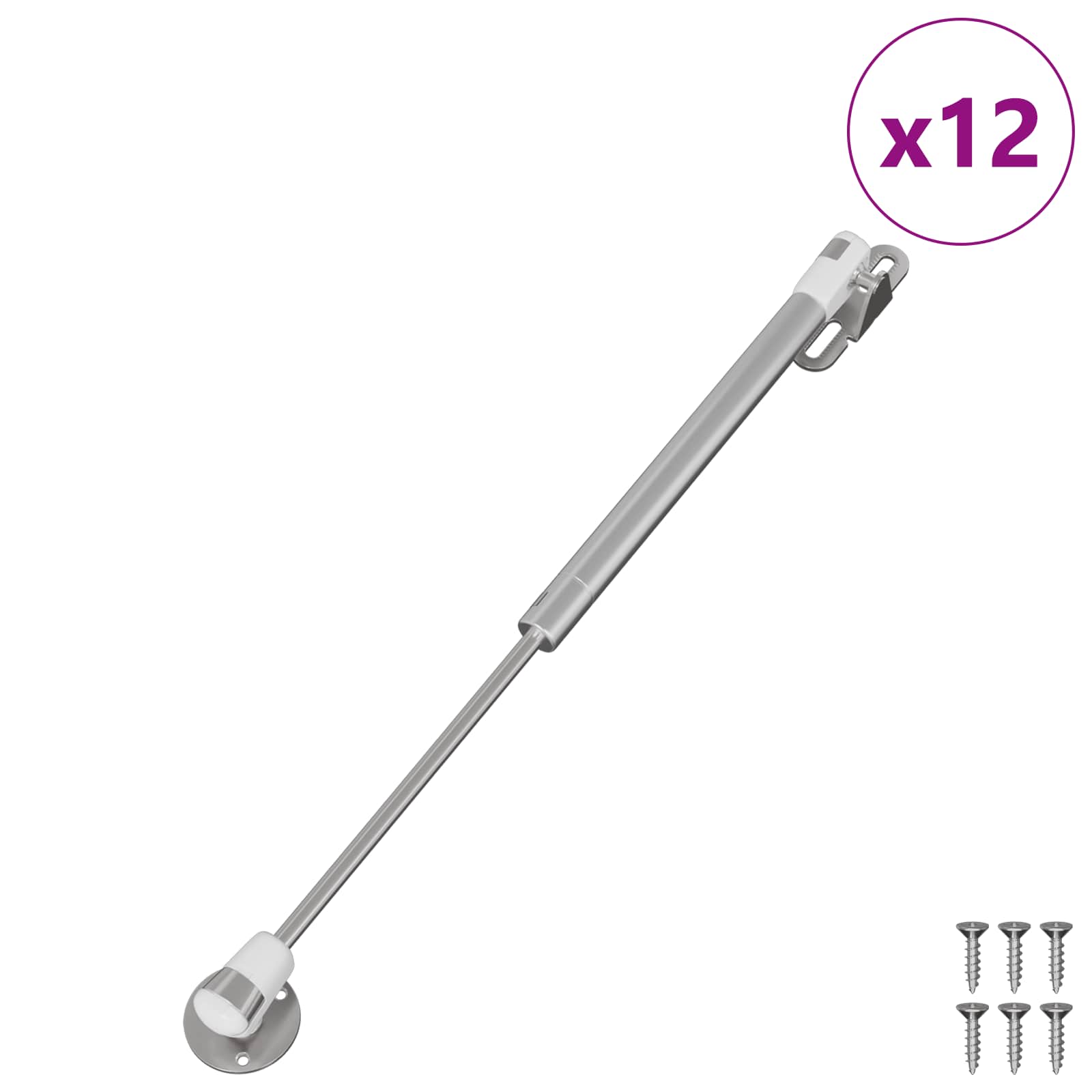 vidaXL Hydraulische Gasveer 2 pcs Zilver 280 x 17 x 16 mm PP en IJzer